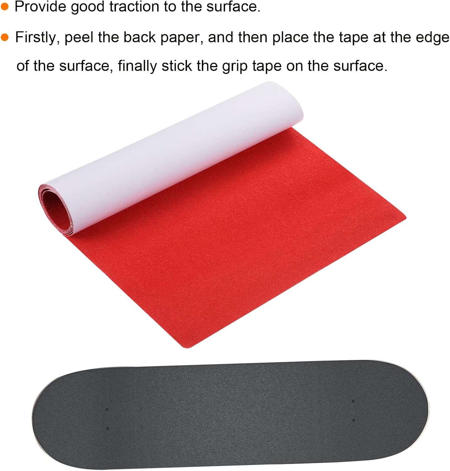 PATIKIL Hoja de cinta de agarre, cinta antideslizante impermeable de alta tracción, empuñaduras de papel de lija para patineta, patineta, patineta,