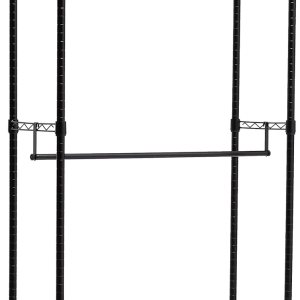 Tienda Basics Estante organizador ajustable de doble barra para colgar ropa, negro, 36 x 14 x 72 pulgadas Tienda Basics Estante organizador ajustable de doble barra para colgar ropa, negro, 36 x 14 x 72 pulgadas