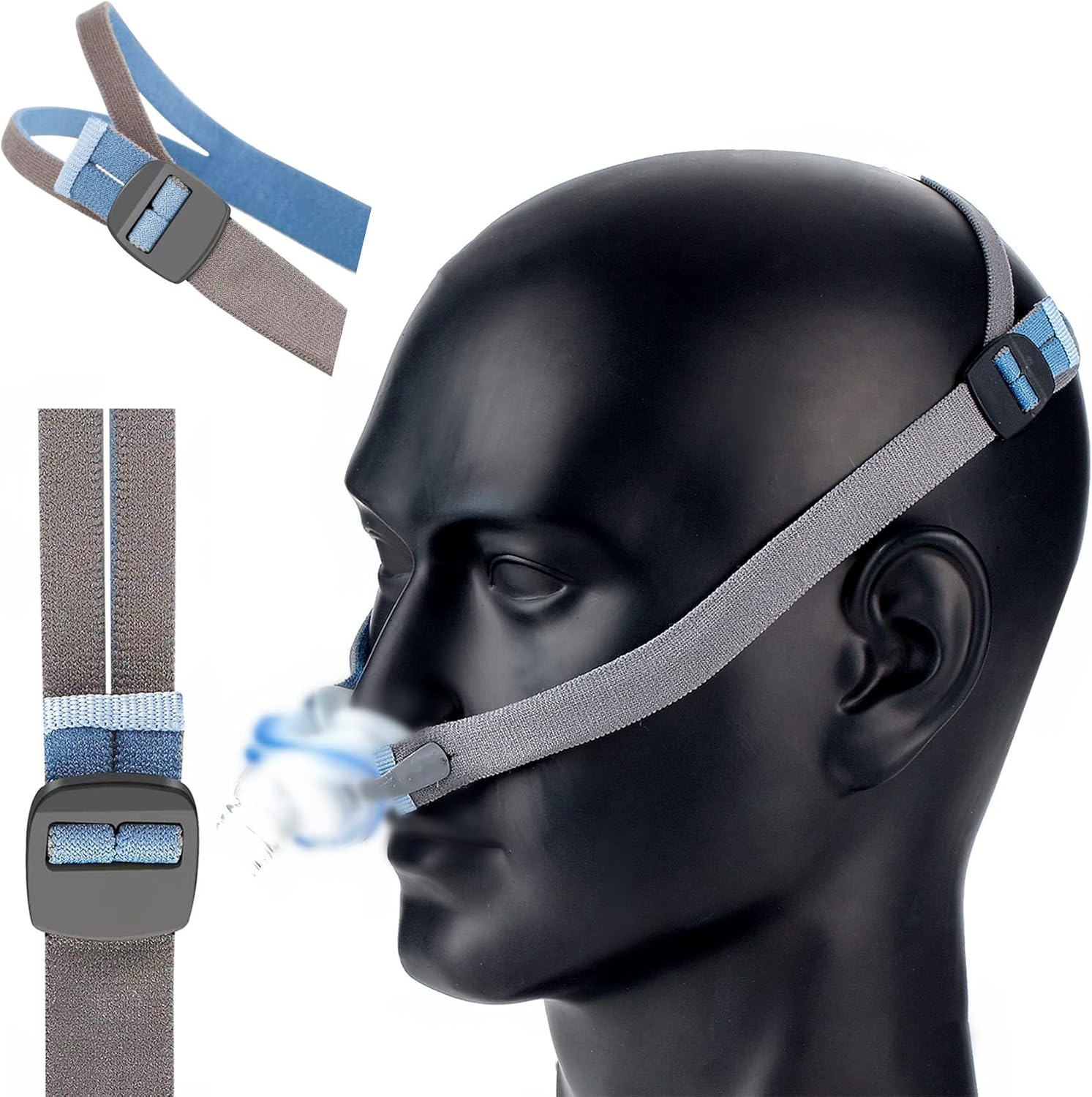 Correa de repuesto para casco P10 mejorada compatible con ResMed Airfit P10N30, diseño de ajuste rápido totalmente ajustable, material elástico