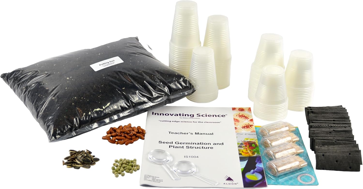 Innovating Science Germinación de semillas y estructura vegetal Kit de química elemental – Materiales para hasta 15 grupos