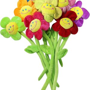 Hangnuo 8 alzapaños de felpa artificial con hebilla para cortina de flores flexibles, para cumpleaños, bodas, fiestas, ramo de margaritas de felpa Hangnuo 8 alzapaños de felpa artificial con hebilla para cortina de flores flexibles, para cumpleaños, bodas, fiestas, ramo de margaritas de felpa