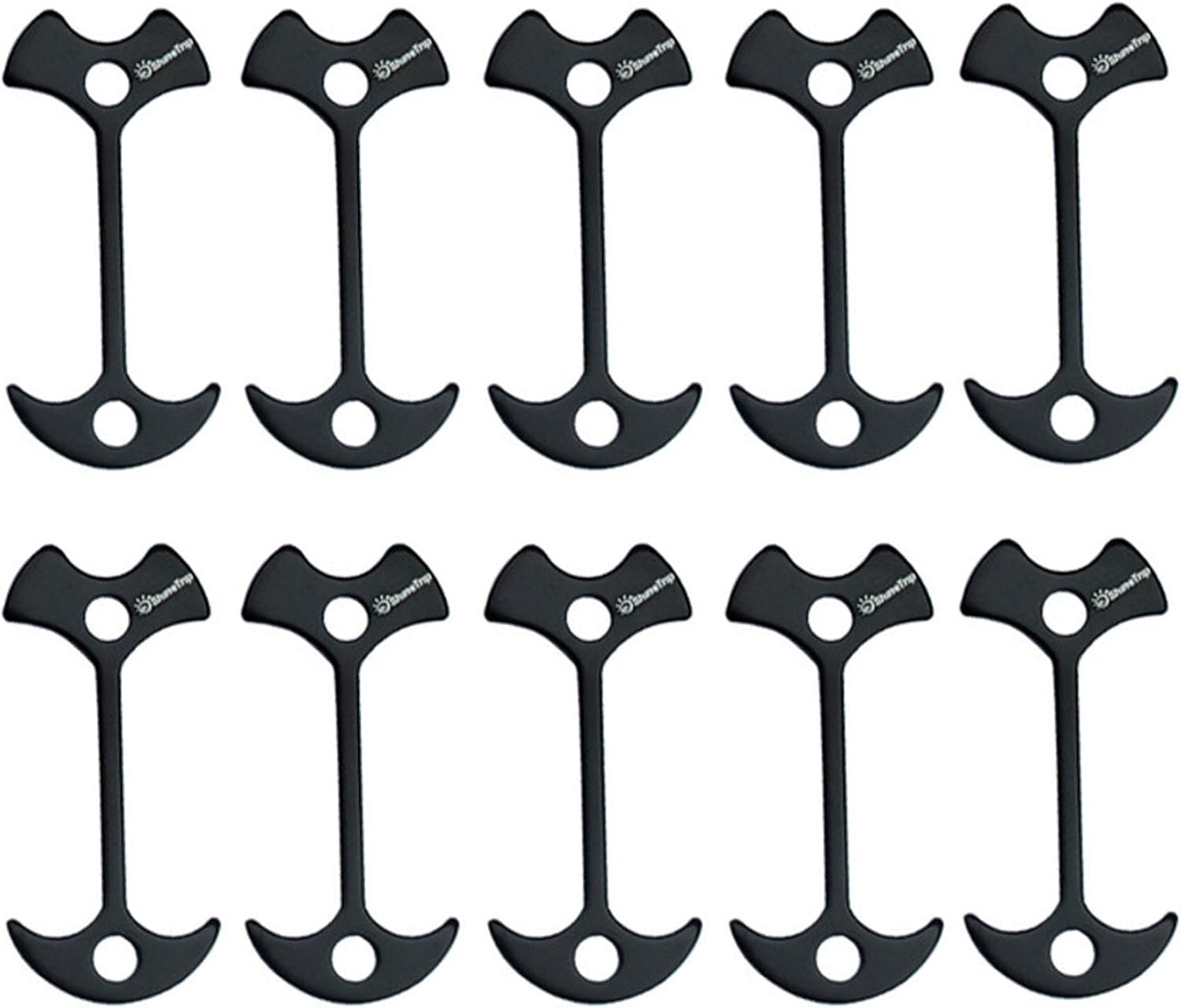 10 clavijas de estacas para tienda de campaña de espina de pescado, alargan la cubierta, tapón de anclaje de clavos, tensor de guyline, accesorios