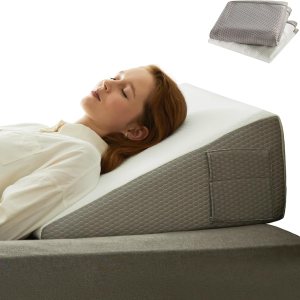 Almohada de cuña para dormir, almohada de cuña de soporte elevado de 12 pulgadas, almohada triangular transpirable de cuña poscirugía, parte Almohada de cuña para dormir, almohada de cuña de soporte elevado de 12 pulgadas, almohada triangular transpirable de cuña poscirugía, parte