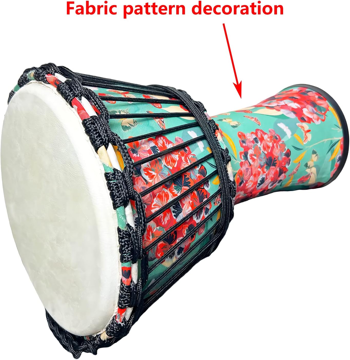 Percusión, tambor africano Djembe Bongo Congo, hecho a mano, cabeza de tambor de piel de oveja, tambor de mano de estilo nacional (A)