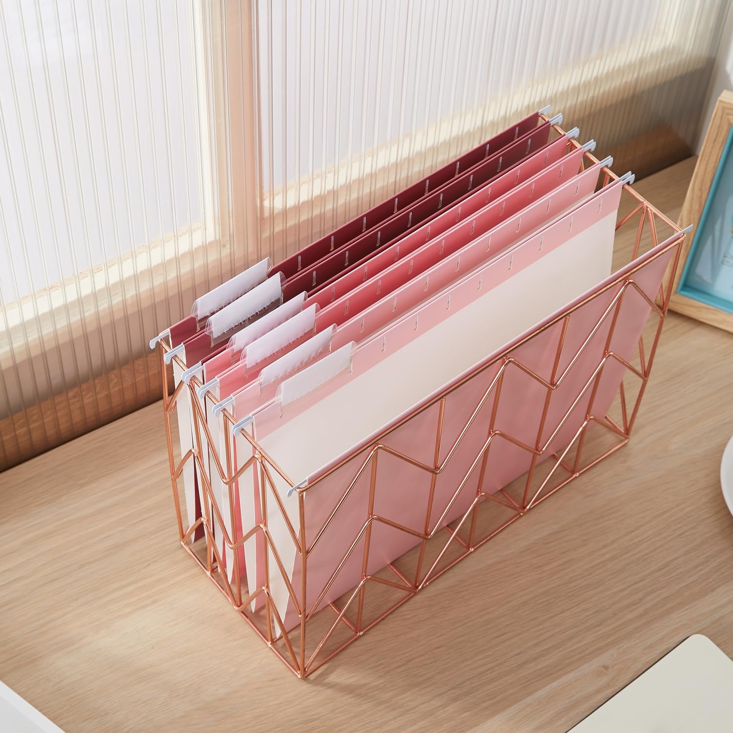 Y YOMA Paquete de 12 pestañas colgantes de plástico para carpetas de archivos con insertos, pestañas decorativas para colgar carpetas de archivos,