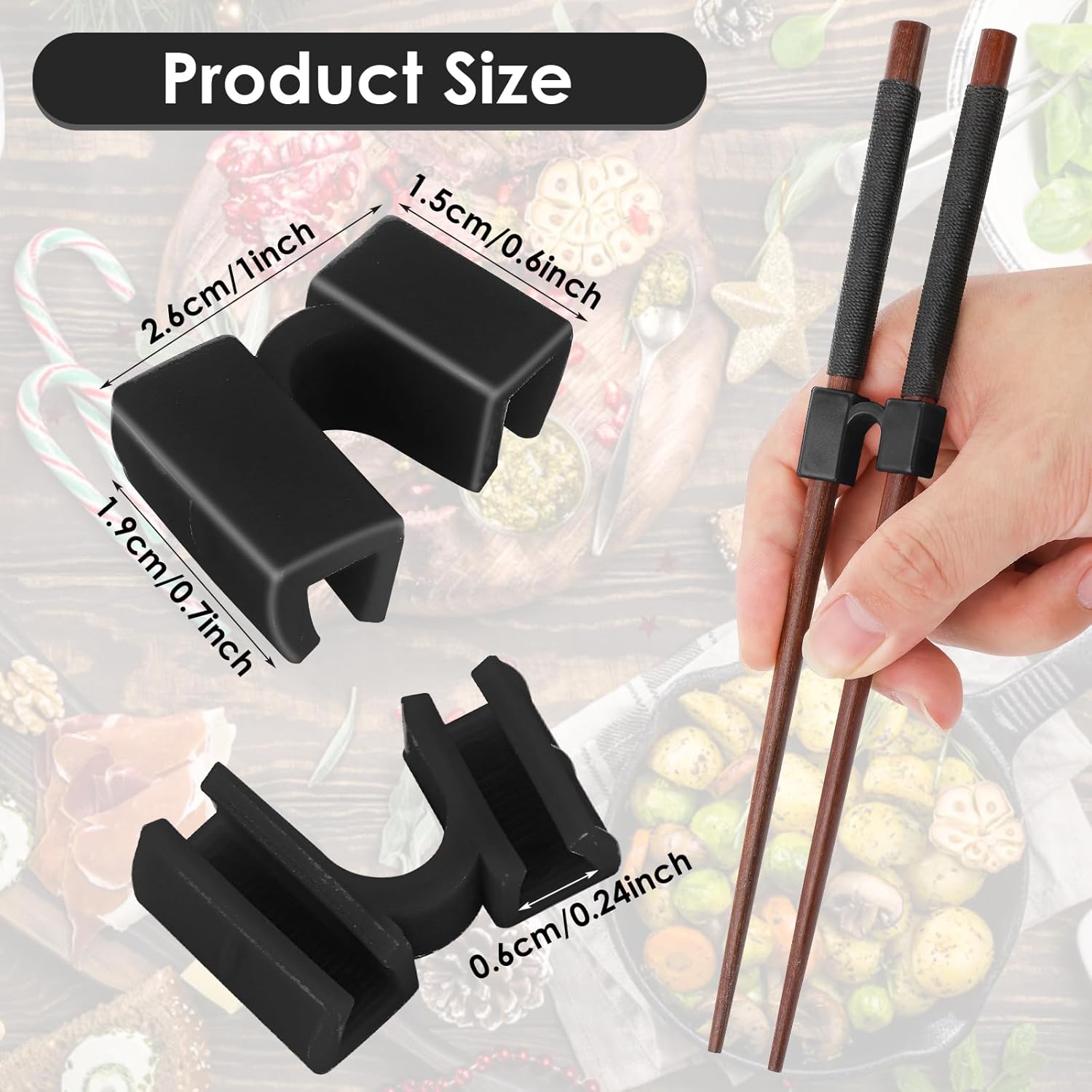 6 pares de palillos reutilizables, palillos de entrenamiento para adultos, conector de bisagras, palillos de práctica antideslizantes y portátiles