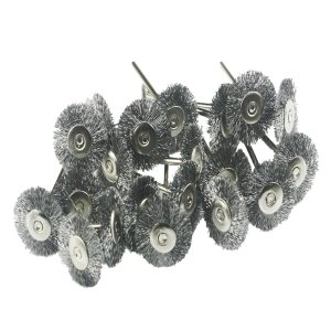 Juego de 20 cepillos de alambre en forma de T, mango de 332 pulgadas, rueda de cepillos de alambre de acero inoxidable para herramientas rotativas Juego de 20 cepillos de alambre en forma de T, mango de 332 pulgadas, rueda de cepillos de alambre de acero inoxidable para herramientas rotativas