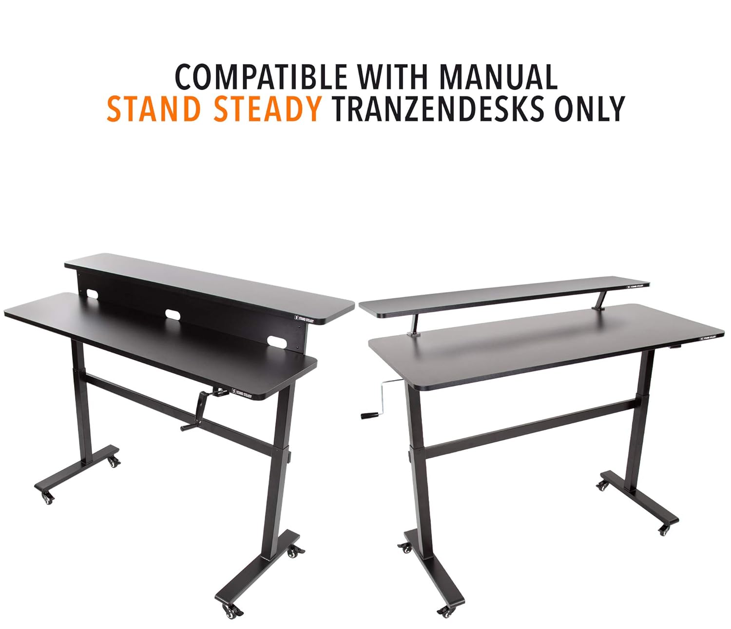 Stand Steady Ruedas de escritorio acoplables  Juego de 4 ruedas de bloqueo  Fácil de enrollar y no se daña  Ruedas giratorias completas compatibles