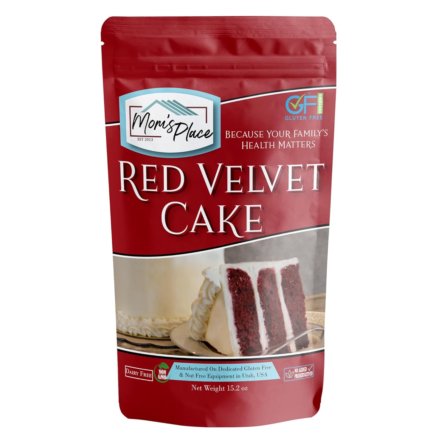 Mom’s Place – Mezcla de pastel de terciopelo rojo sin gluten