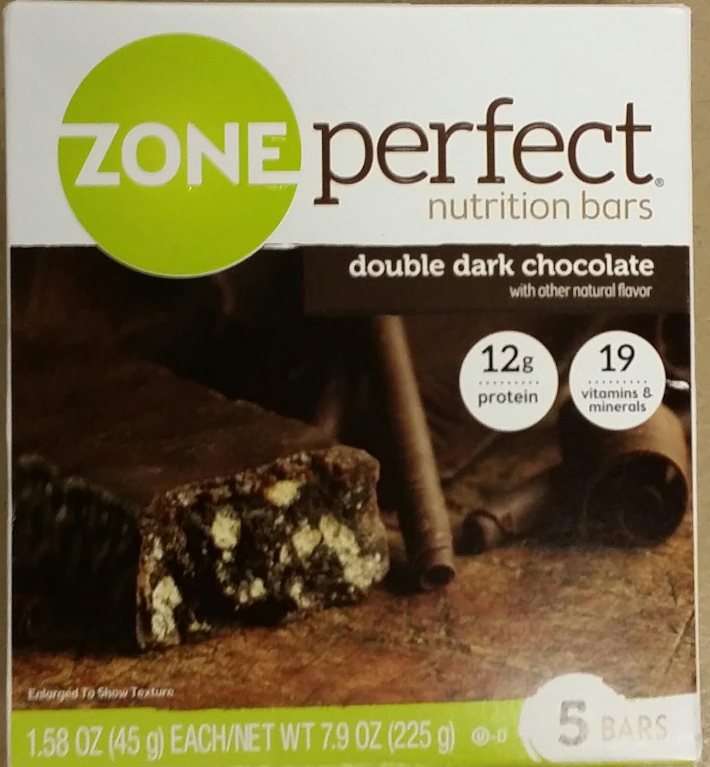 ZonePerfect – Barras nutricionales de chocolate negro doble, 5 barras por caja, tamaño 7.9 onzas, paquete de 4