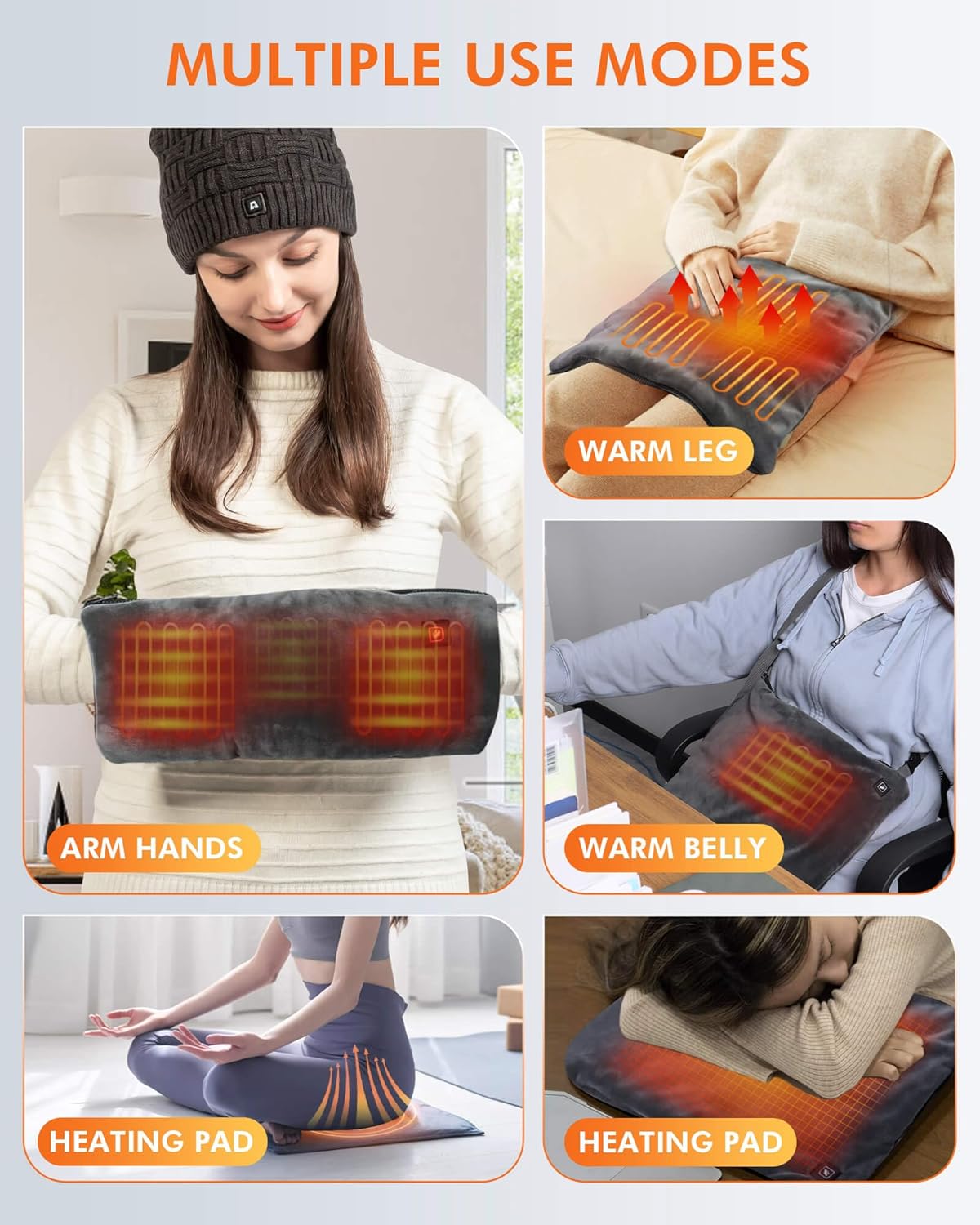 DUKUSEEK Orejera de mano calentada para caza, calentador de manos eléctrico con batería recargable de 10000 mAh para invierno al aire libre, caza,