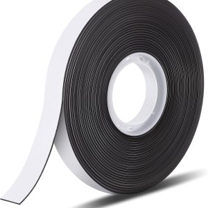 Fulmoon Rollo de cinta magnética flexible de 12 pulgadas x 150 pies, tiras magnéticas con fuerte respaldo adhesivo, rollos de tiras de cinta Fulmoon Rollo de cinta magnética flexible de 12 pulgadas x 150 pies, tiras magnéticas con fuerte respaldo adhesivo, rollos de tiras de cinta