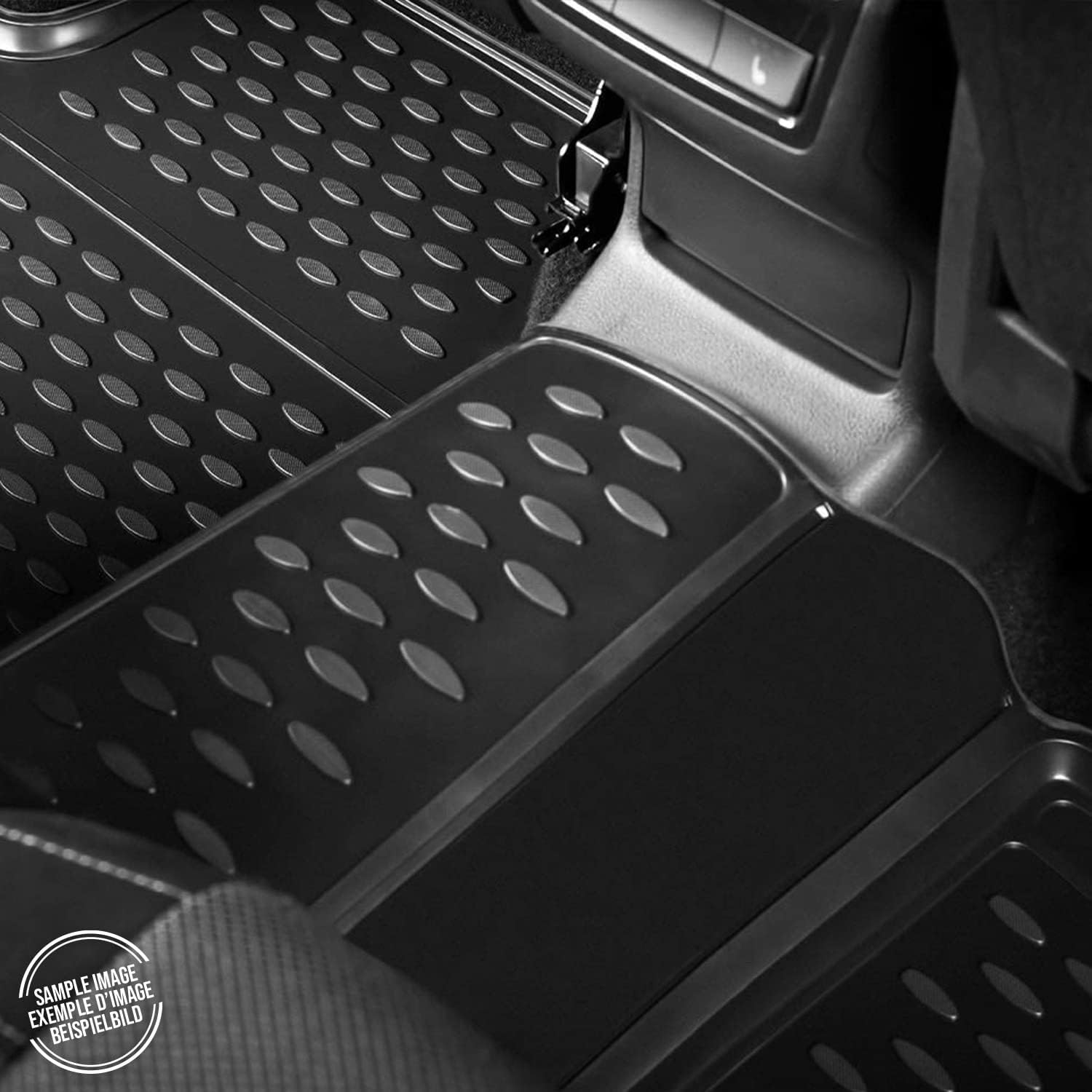OMAC Alfombrillas 3D personalizadas y revestimientos de carga para Audi Q8 2019 2024 2020 2021 2022 2023 2024 todo tipo de clima, negro