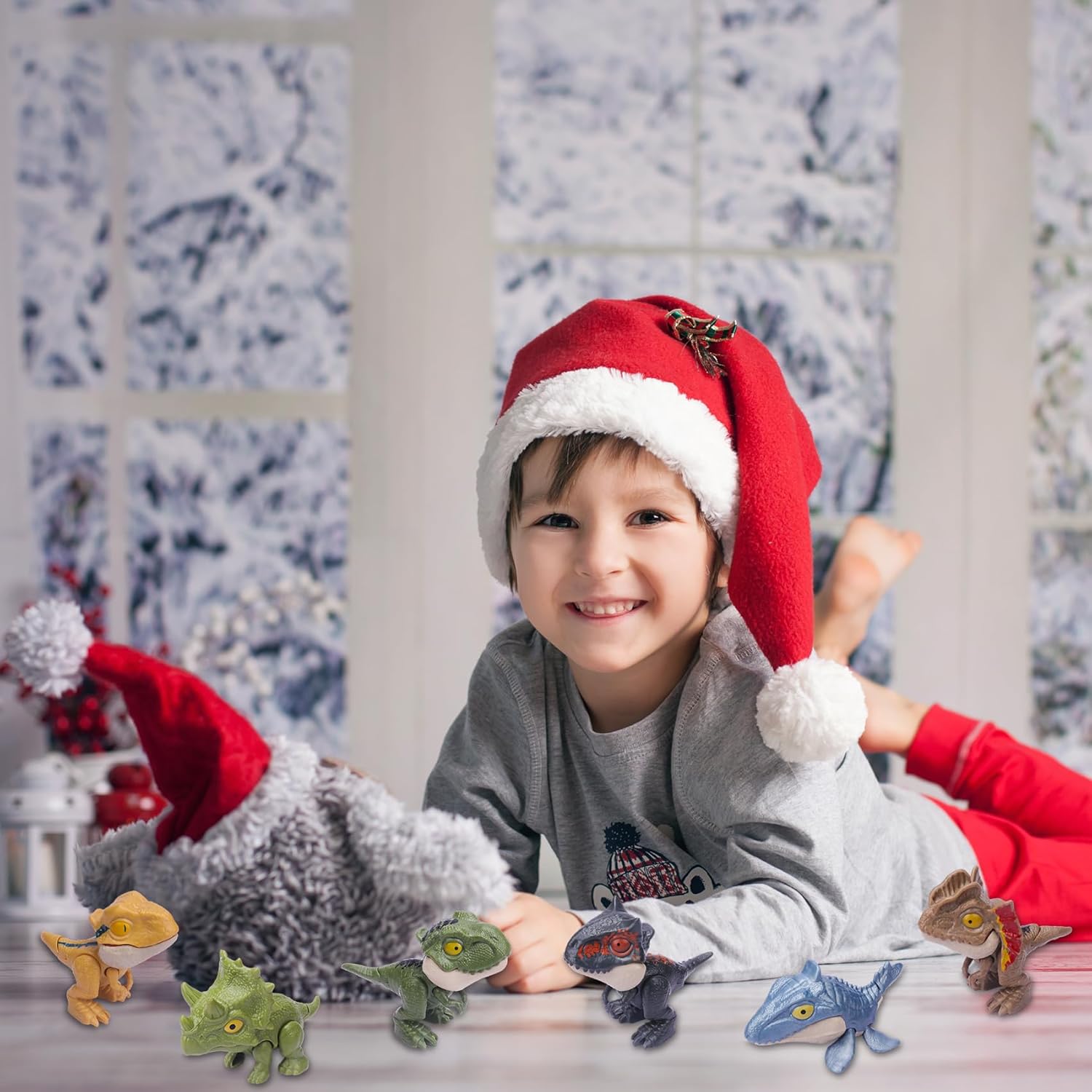 Dinosaurios coleccionables de 6 piezas para exhibir, divertidos juguetes de dinosaurio para niños de 3 años en adelante, regalo de cumpleaños,