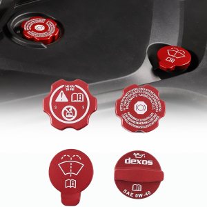 Tapa de aceite de motor de aleación de aluminio, tapa de radiador, tapa de arandela, tapa de líquido de freno, compatible con Chevrolet Corvette C8 Tapa de aceite de motor de aleación de aluminio, tapa de radiador, tapa de arandela, tapa de líquido de freno, compatible con Chevrolet Corvette C8