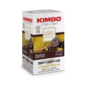 Kimbo Cápsulas de café expreso 100% arábica compatibles con una sola porción, mezcladas y tostadas en Italia, un tostado oscuro con un sabor Kimbo Cápsulas de café expreso 100% arábica compatibles con una sola porción, mezcladas y tostadas en Italia, un tostado oscuro con un sabor