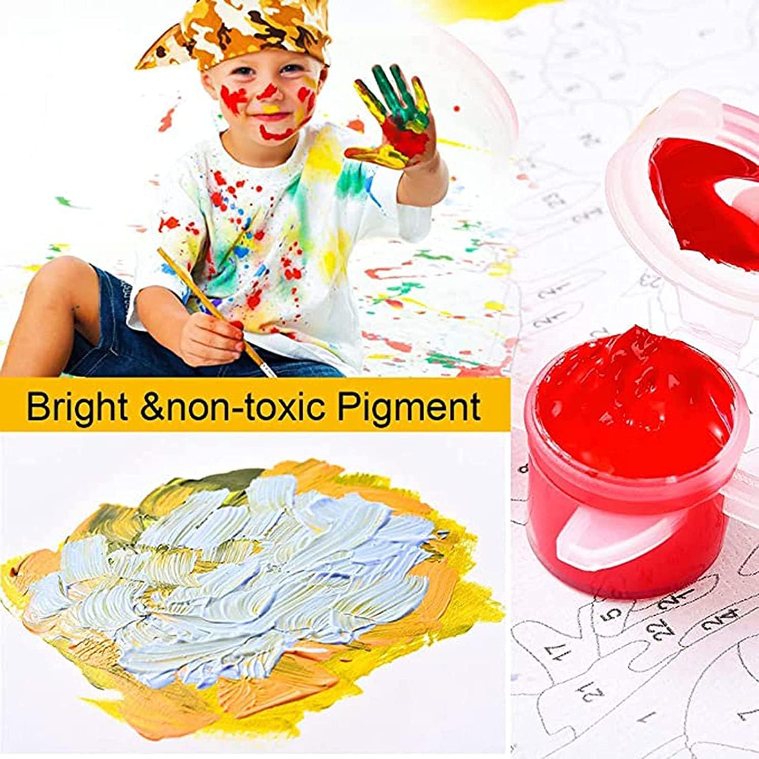 Bumbers – Divertida pintura de baño para adultos, diseño de cebra, periódico, pintura por números, pintura acrílica, lienzo, decoración de cocina,