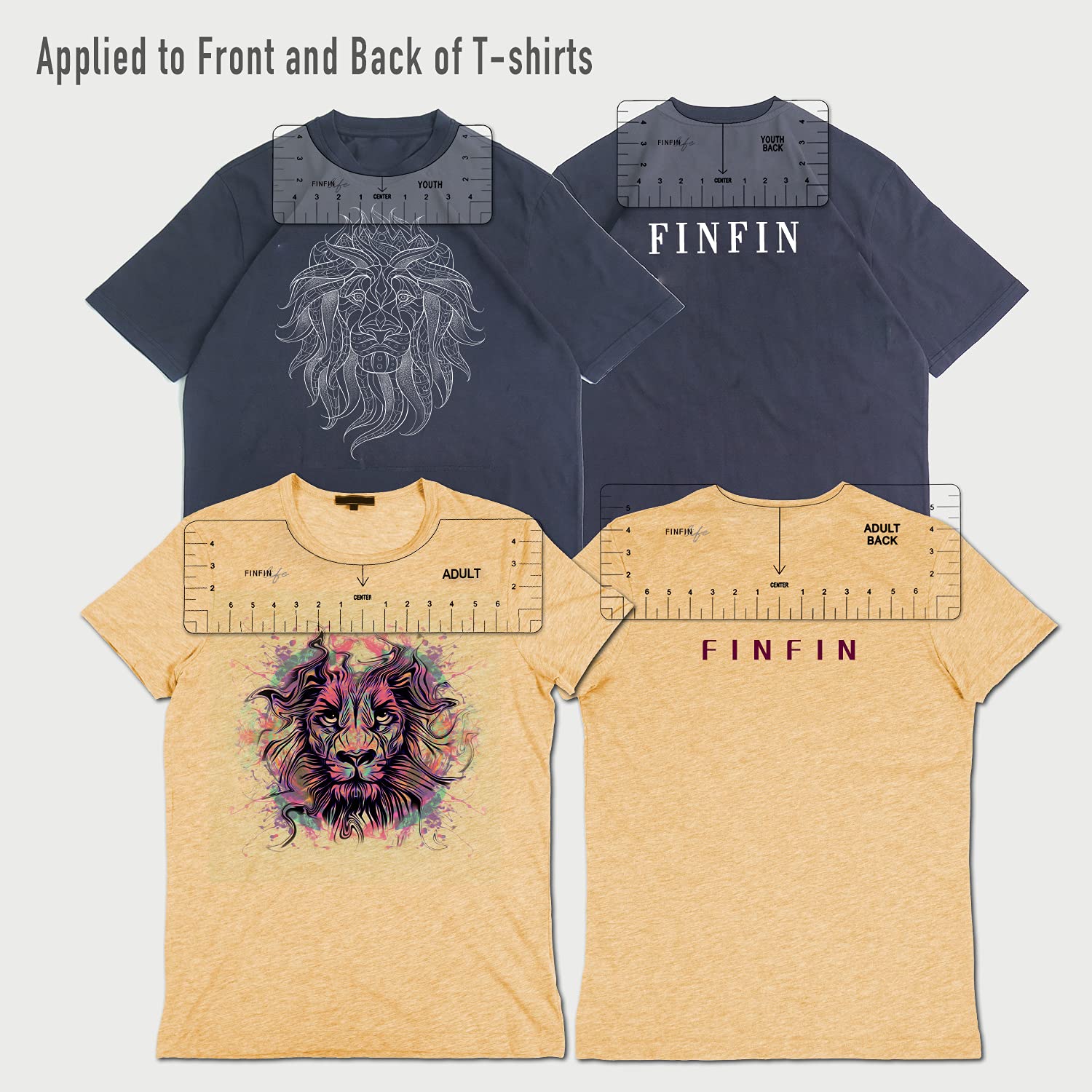 Regla de camiseta, 9 piezas, guía de regla de camiseta para vinilo, alineación de camisas, diseños centrales para prensa de calor, regla de camiseta
