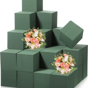 Gerrii 40 bloques de espuma floral para arreglos florales, plantas de ladrillo de espuma de floristería, flores secas y húmedas, suministros verdes Gerrii 40 bloques de espuma floral para arreglos florales, plantas de ladrillo de espuma de floristería, flores secas y húmedas, suministros verdes
