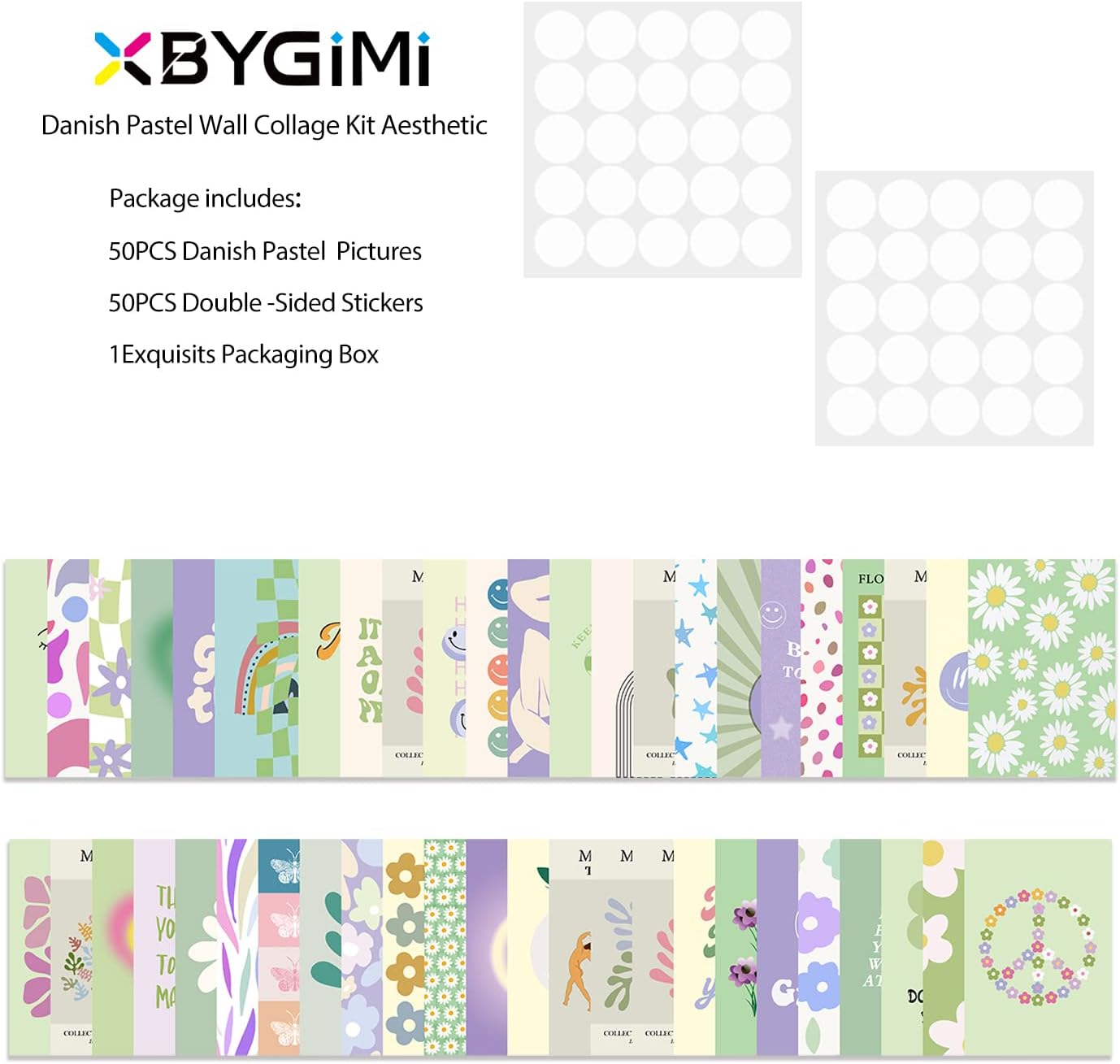 XBYGIMI Danish Pastel Wall Collage Kit Aesthetic Pictures, 50pcsDanish Pastel Room Decor Aesthetic, Matisse Wall Art Bedroom Decor for Women, Danish