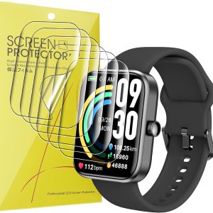 Protector de pantalla compatible con TOZO S3 Smart Watch, 6 unidades Película transparente de TPU de cobertura completa compatible con TOZO S3 Smart Protector de pantalla compatible con TOZO S3 Smart Watch, 6 unidades Película transparente de TPU de cobertura completa compatible con TOZO S3 Smart