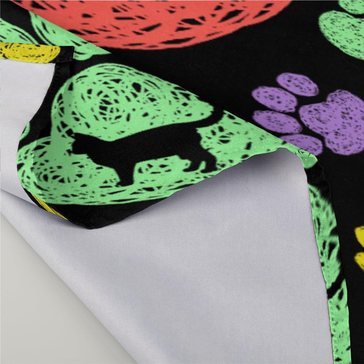 Cloth Napkins Set of 4 Colorful Dog Paw Print 20×20 Inch Cloth Napkins Cute Animal Paw Print Washable Reusable Kitchen Dinner Napkins Table Decor