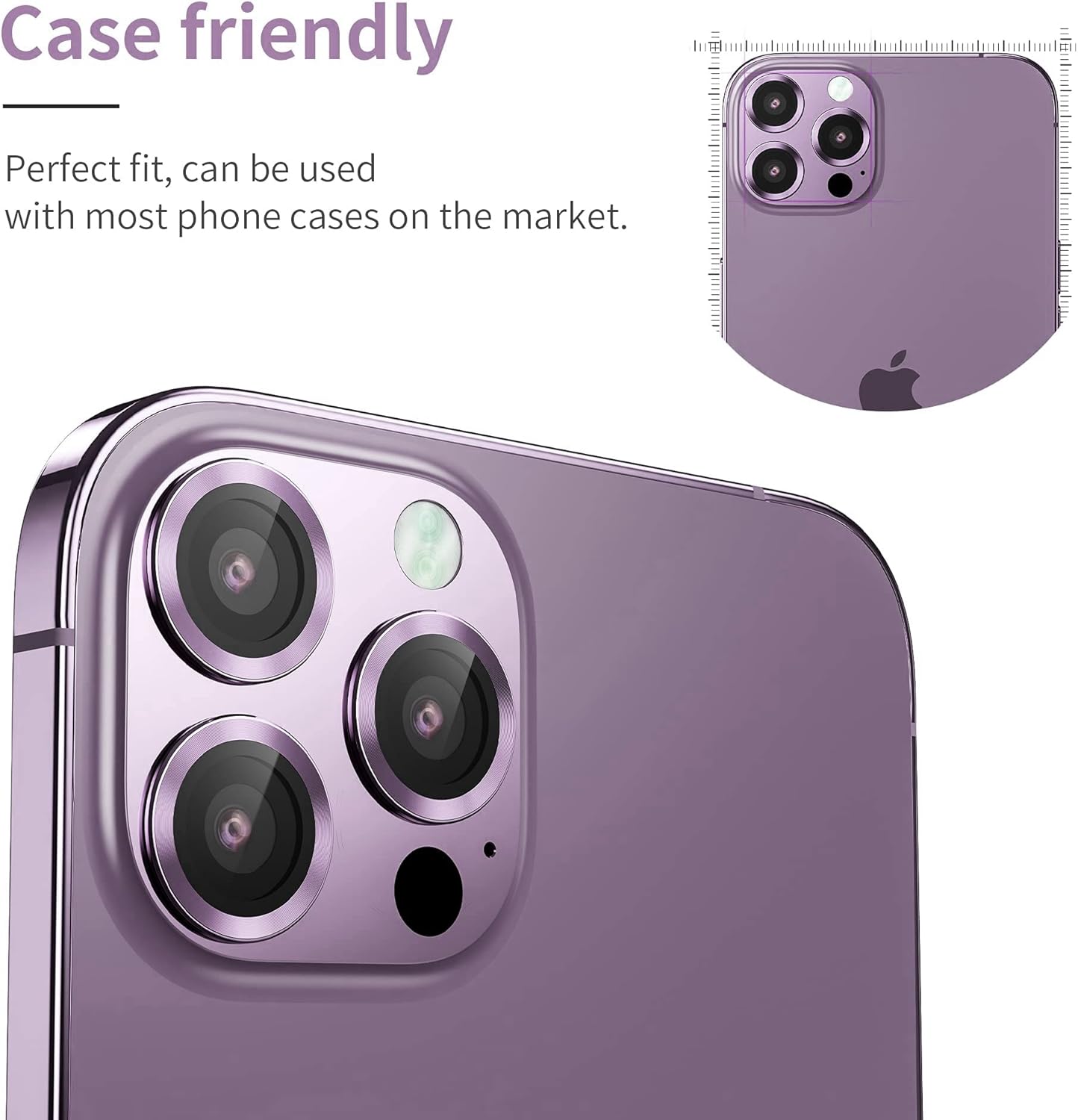 Protector de lente de cámara para iPhone 14 ProMaxiPhone 14 Pro, para iPhone 14 ProMax, protector de pantalla para lente, película de vidrio
