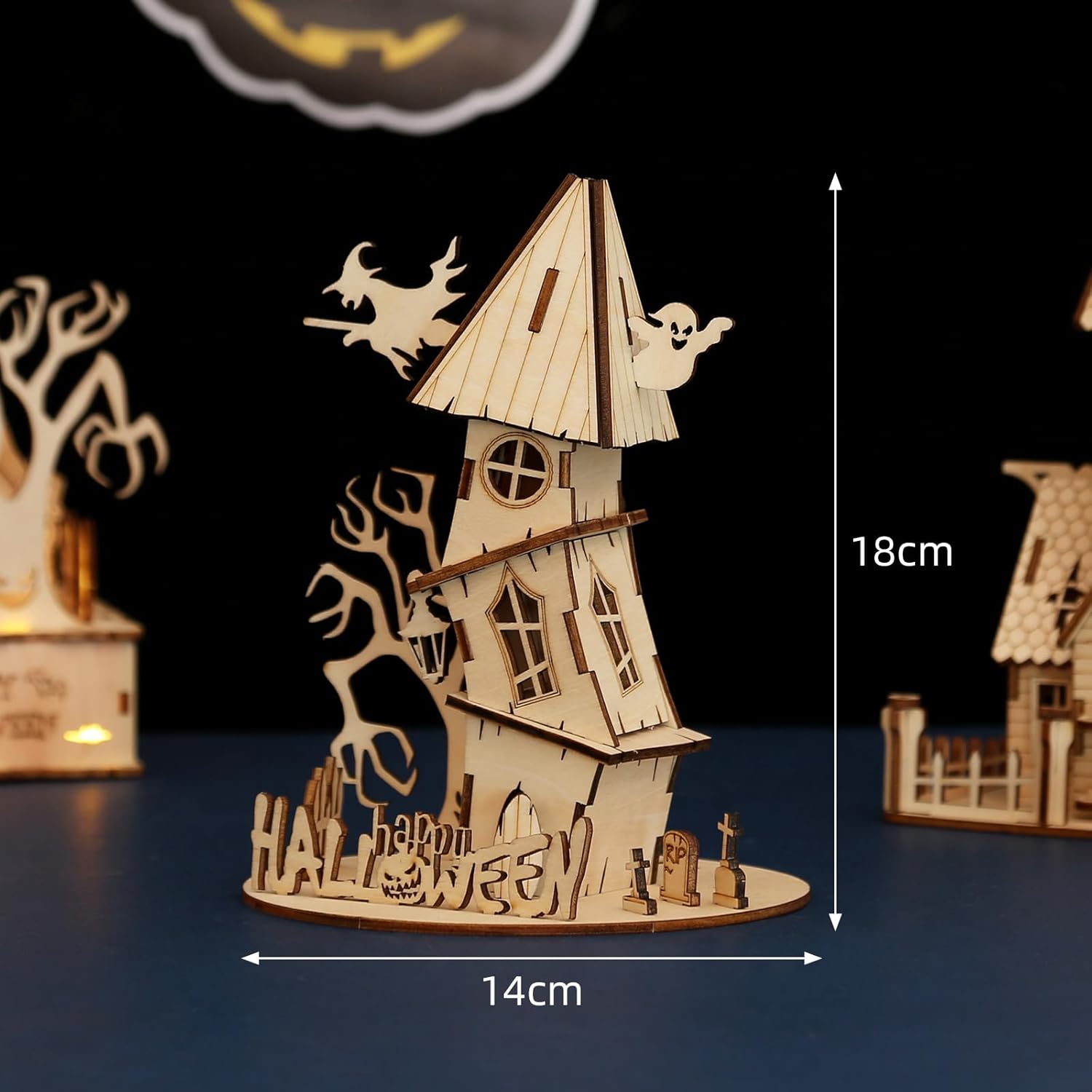 Rompecabezas de madera 3D de Halloween para adultos, rompecabezas y rompecabezas para Halloweencumpleaños, regalos para adultos y adolescentes para