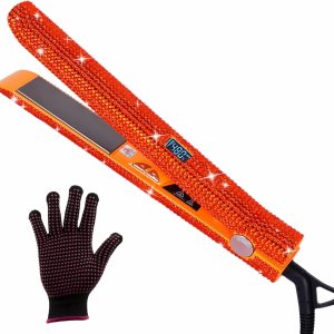 Plancha de pelo Diamond Plana, alisador y rizador profesional 2 en 1, planchas de titanio de calentamiento rápido, alta temperatura, 480 F, alisador Plancha de pelo Diamond Plana, alisador y rizador profesional 2 en 1, planchas de titanio de calentamiento rápido, alta temperatura, 480 F, alisador