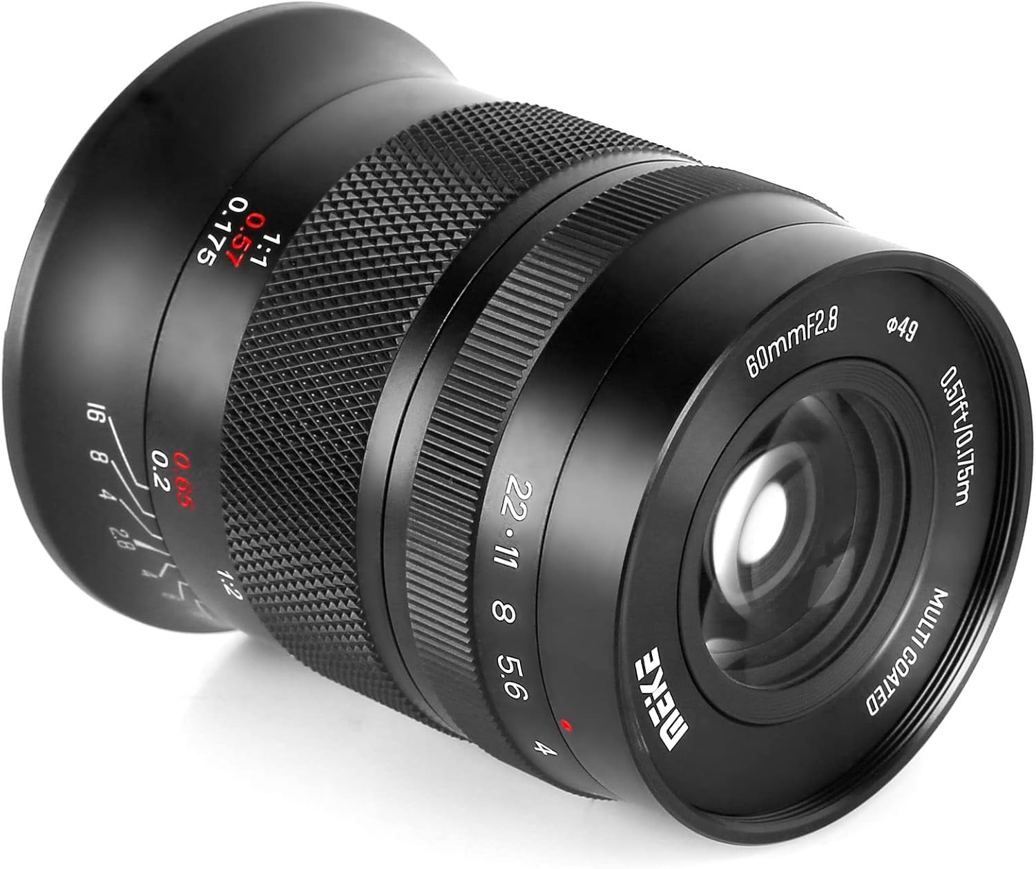Meike Lente APS-C de enfoque manual macro de aumento F2.8 de 2.362 in compatible con cámaras Canon de montaje RF EOS-R EOS-RP R5 R6 R7 R10 R50 en