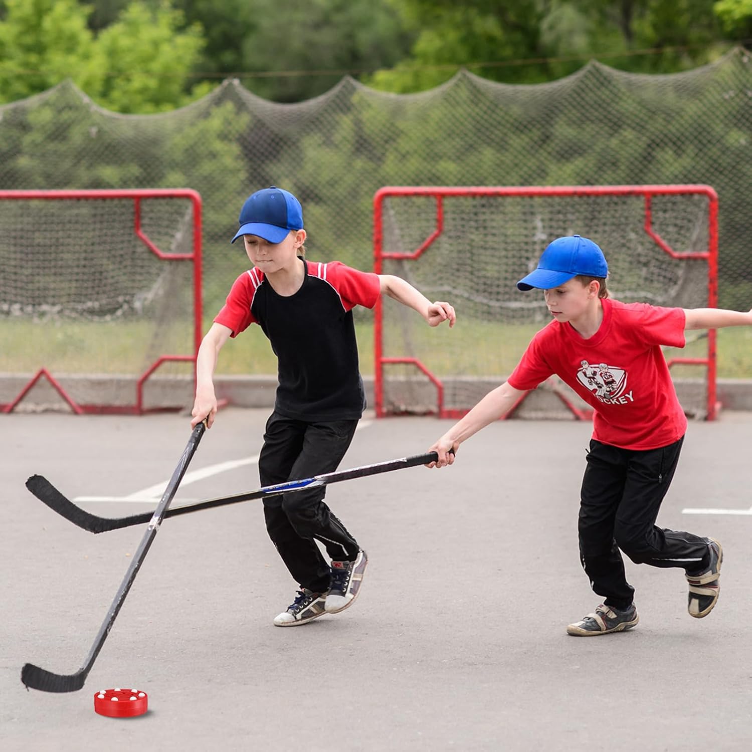 Discos de hockey sobre ruedas para adultos al aire libre, pelotas de hockey callejero multifuncionales, juego de discos de hockey sobre hielo