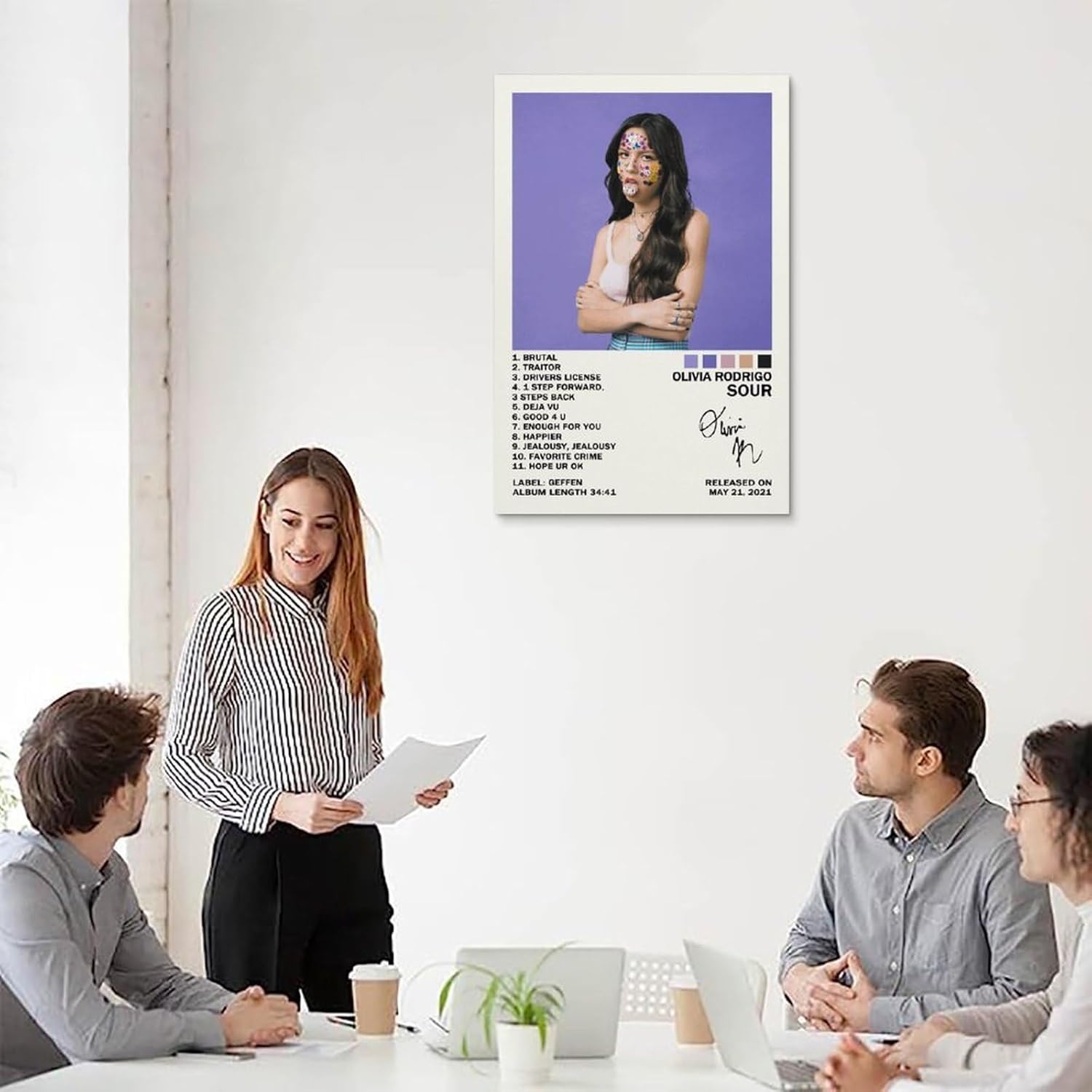 GYORI Olivia – Póster de Rodrigo Sour (4.7 x 17.7 in)