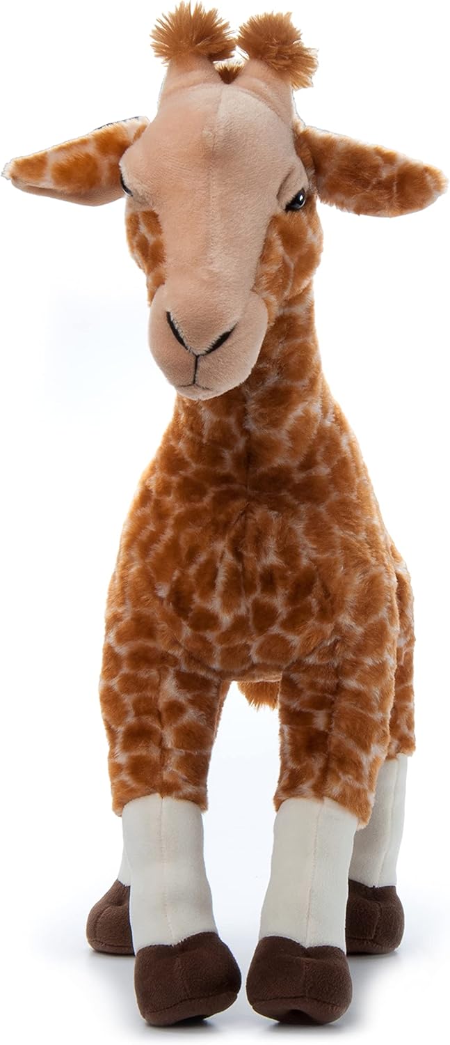 The Petting Zoo Jirafa de peluche de pie, regalos para niños, animales salvajes del zoológico Onez, juguete de peluche de jirafa gigante de pie, 24