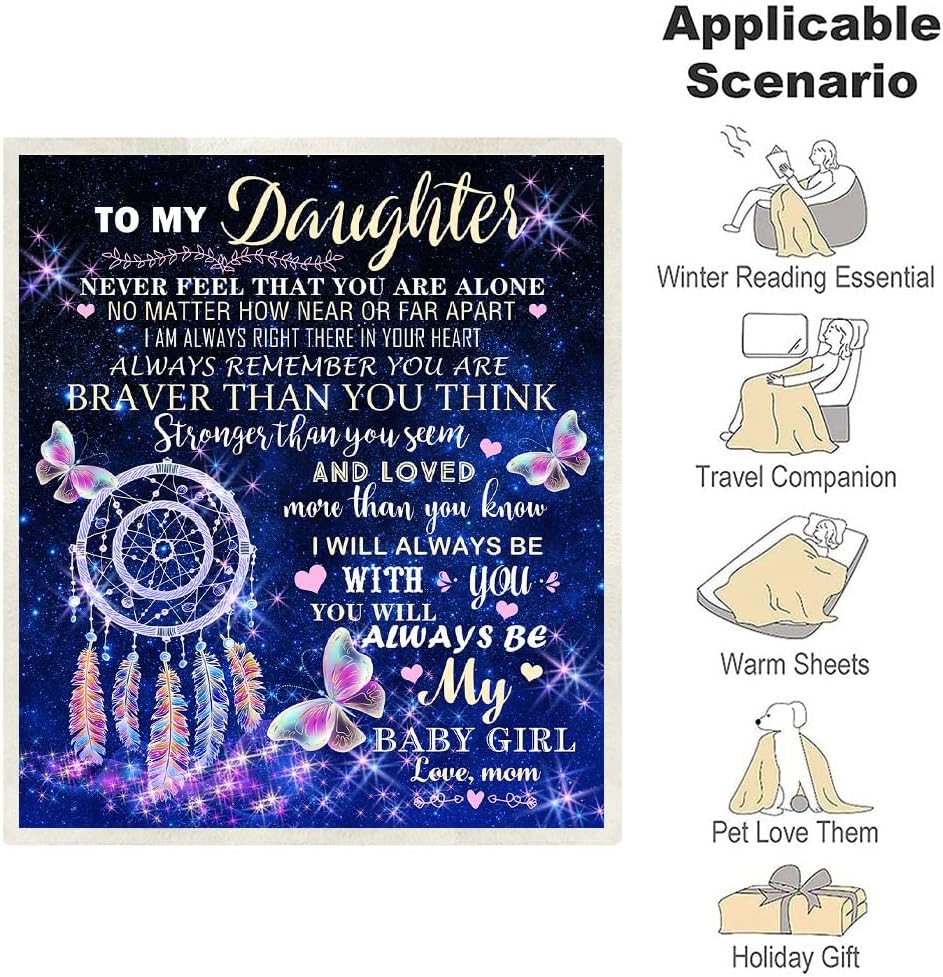 Regalos para hijas de madres, regalo de hija de mamá, manta para mi hija, regalos de cumpleaños para hija adulta, manta para hija, regalos de madre