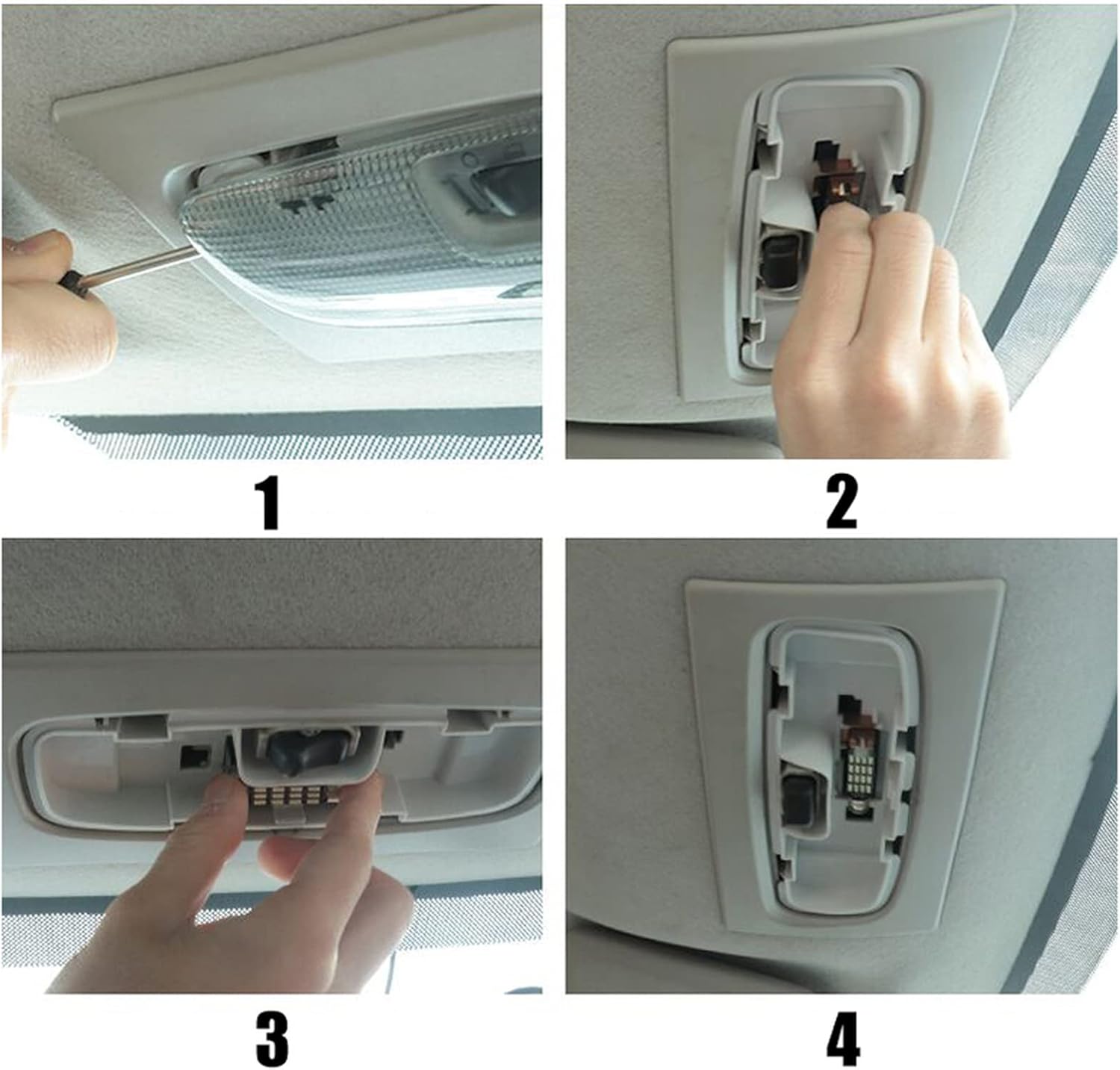 LMLZNP 4 bombillas LED para coche, luces de lectura de cúpula interior, para Nissan Sentra Sylphy B17 2012 2013 2014 2015 2016, accesorios