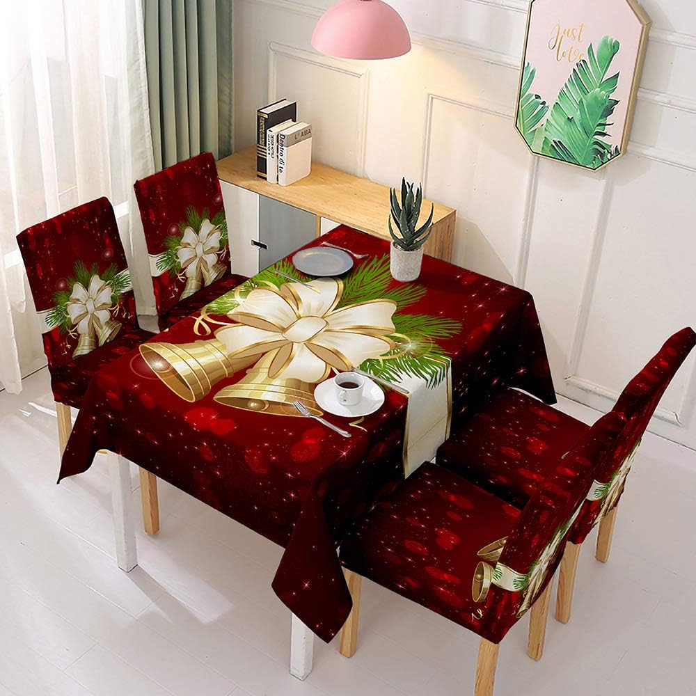 Timberer Juego de 2 fundas para sillas de Navidad, fundas elásticas para sillas de cocina, fundas para sillas de cocina lavables para comedor,