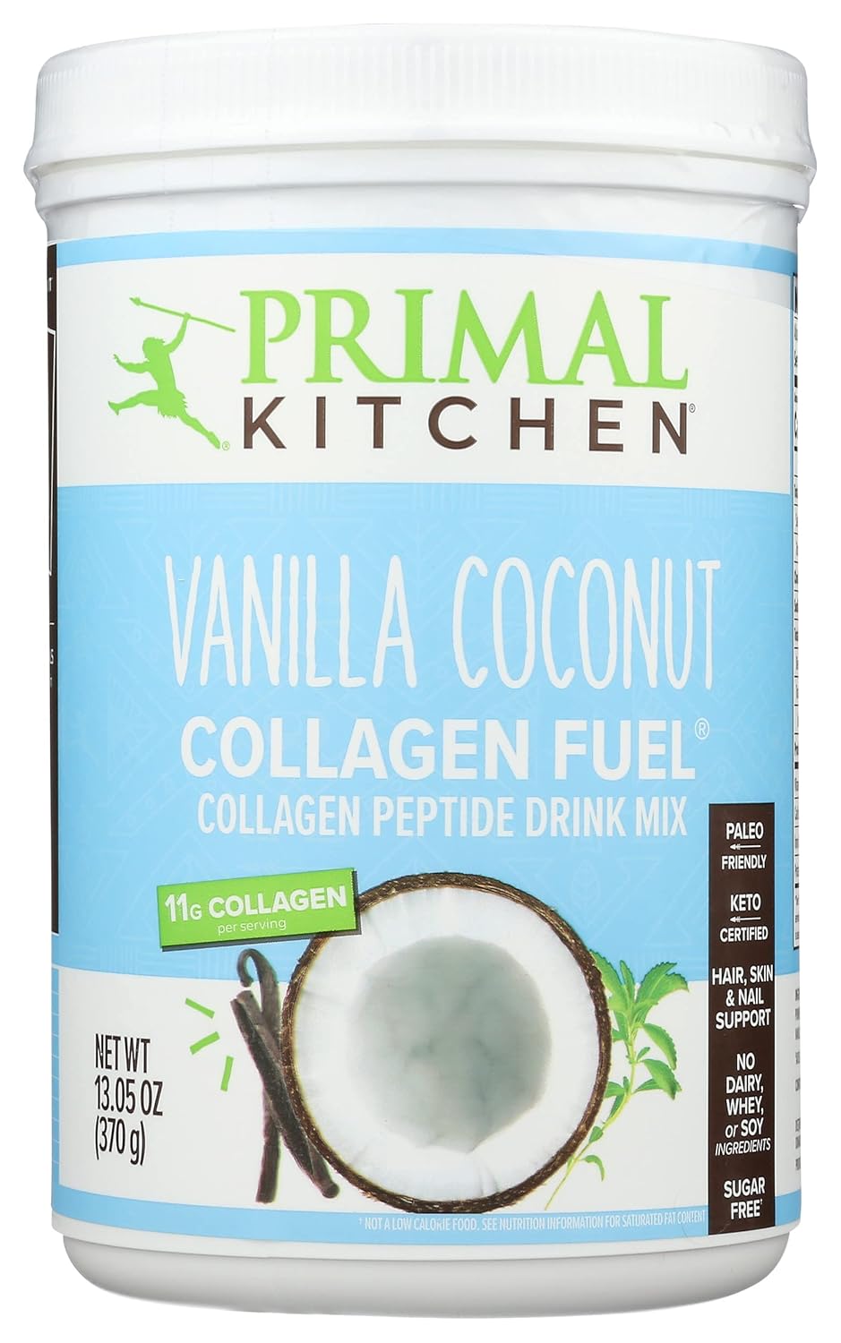 Primal Kitchen Combustible de colágeno vainilla y coco, 13.05 onzas (paquete de 1)