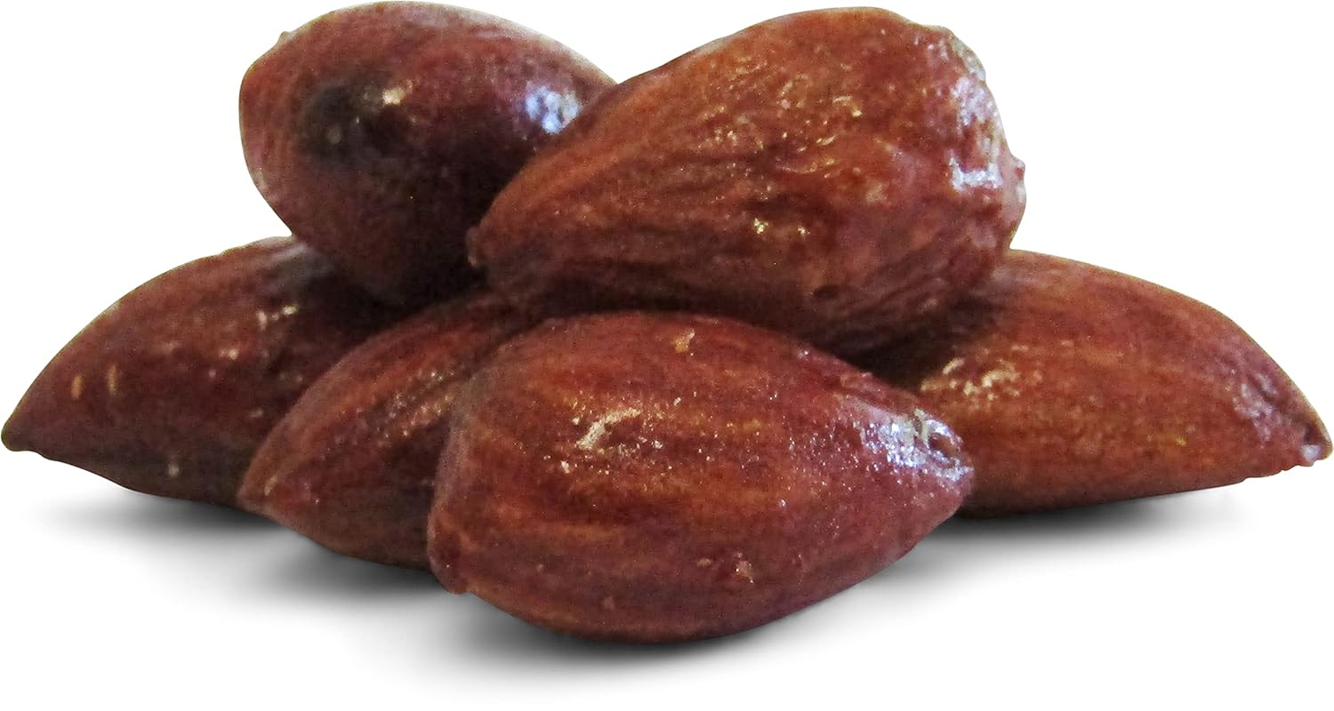 Almendras glaseadas gourmet por Its Delish, bolsa a granel de 4 libras, veganas, kosher, sin OMG, sin sabores artificiales, tostadas y ligeramente