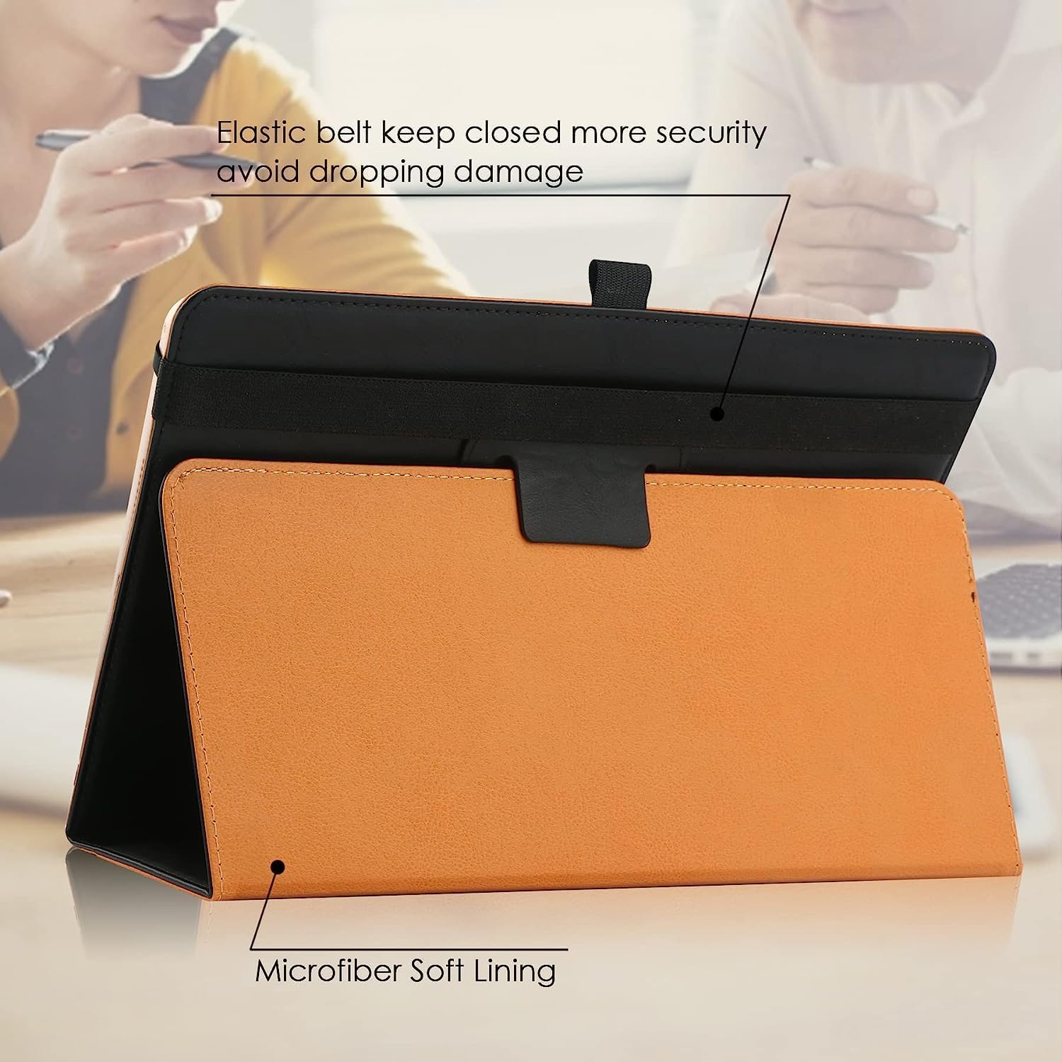 Funda universal para tablet con pantalla táctil de 9 pulgadas y 10 pulgadas, funda protectora para 10.1 pulgadas con banda de silicona de fijación