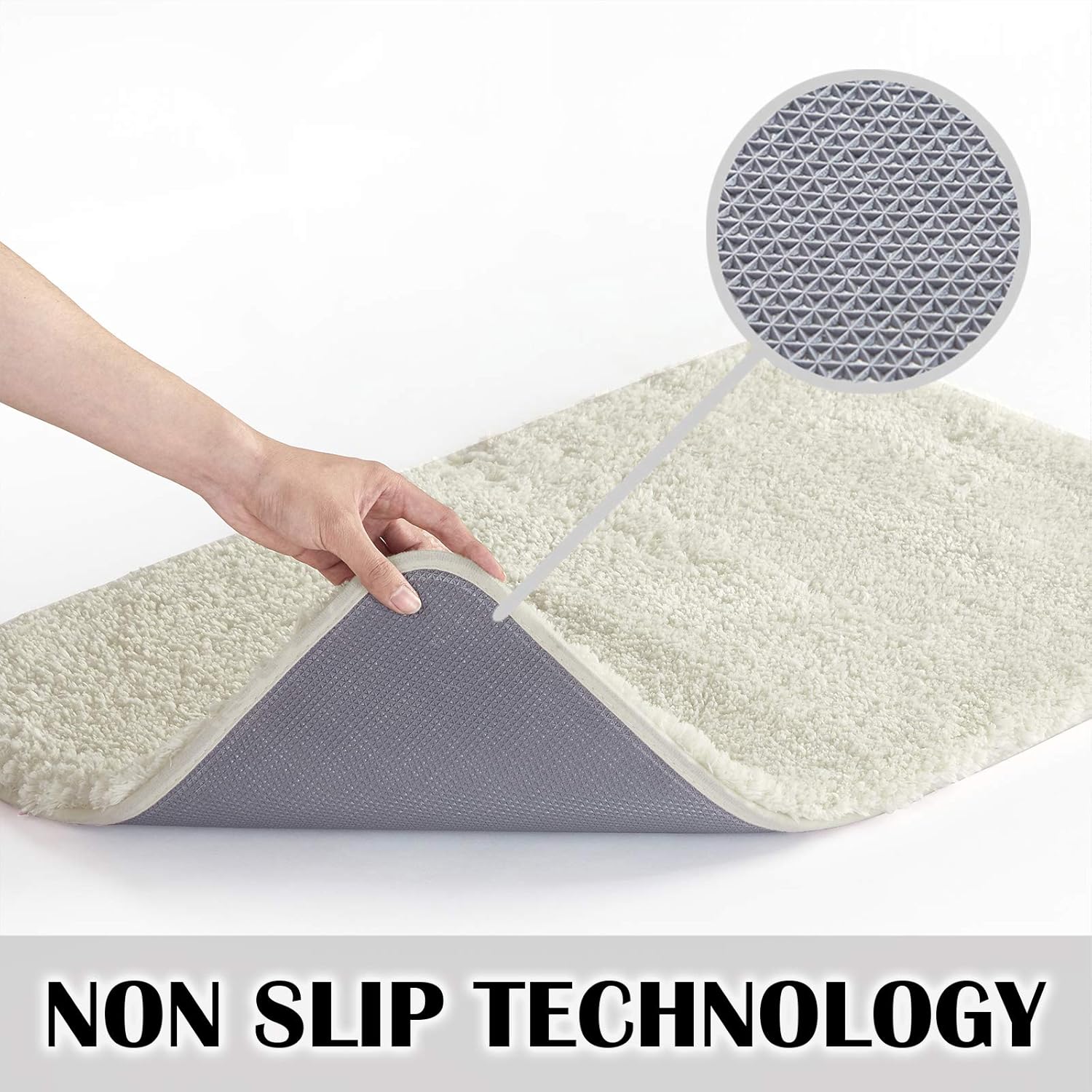 Suchtale – Alfombra peluda de microfibra suave para baño, antideslizante, absorbe el agua, lavable a máquina, alfombra de felpa gruesa para ducha