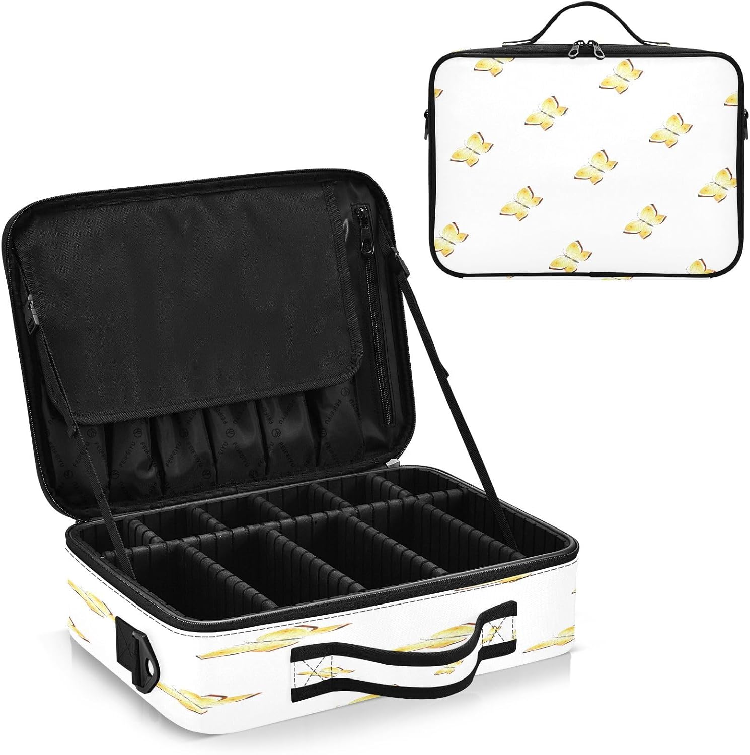 Mariposa Golden Fashion bolsa organizadora de cosméticos de viaje, cepillo de maquillaje grande, bolsa de maquillaje para mujeres, cosméticos,