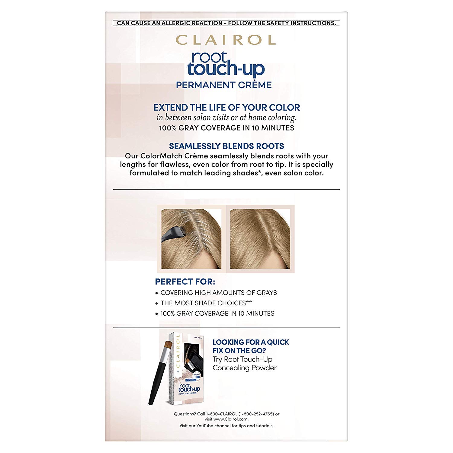 Clairol Root Touch-Up de Nice’n Easy – Tinte permanente para el cabello, color rubio champán medio 8.5A, paquete de 1 unidad