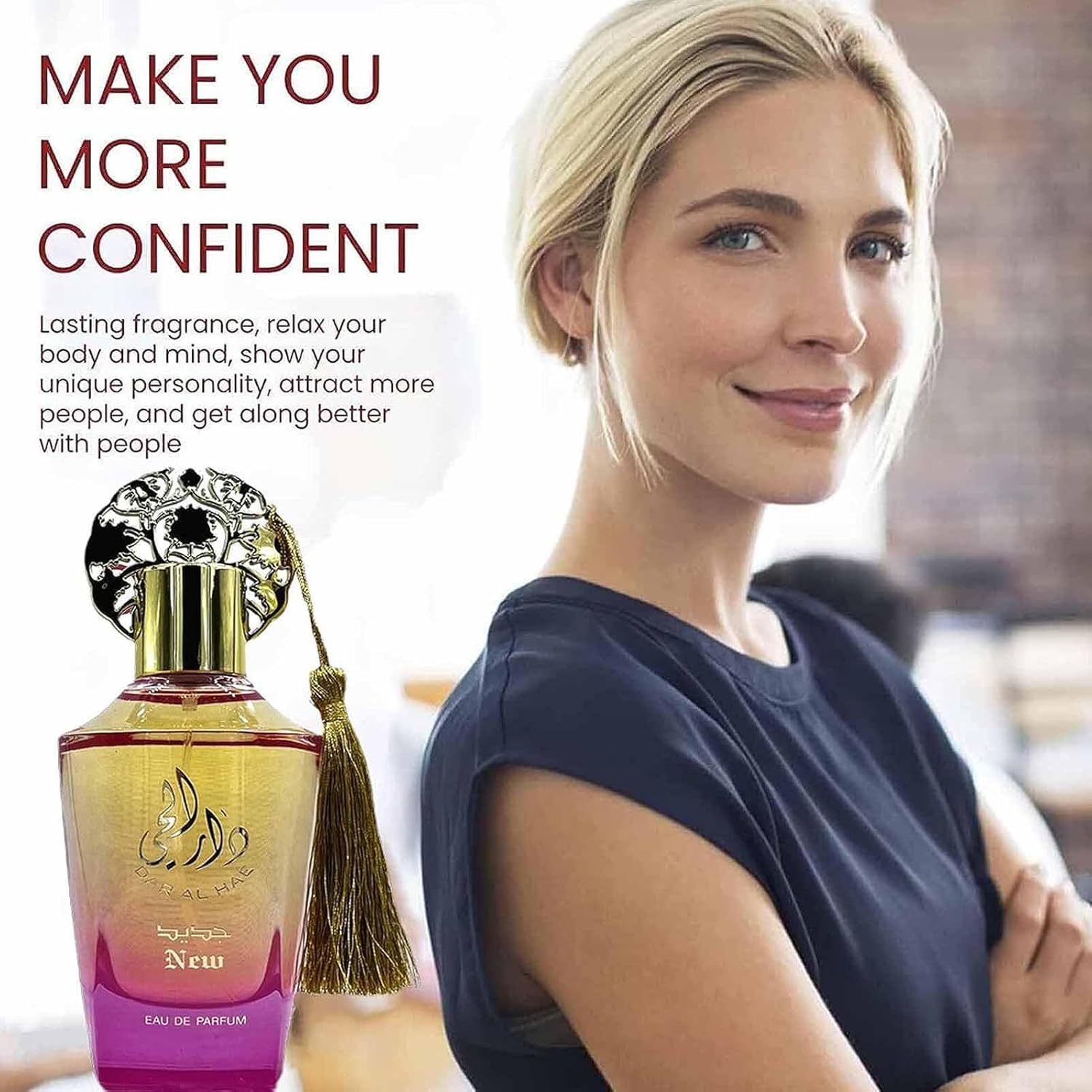 Perfumes árabes para mujer, musulmana, Eau de Parfum Toilette Halal Dubai Retro Fragancias Concentradas de Larga Duración Perfumes Esenciales