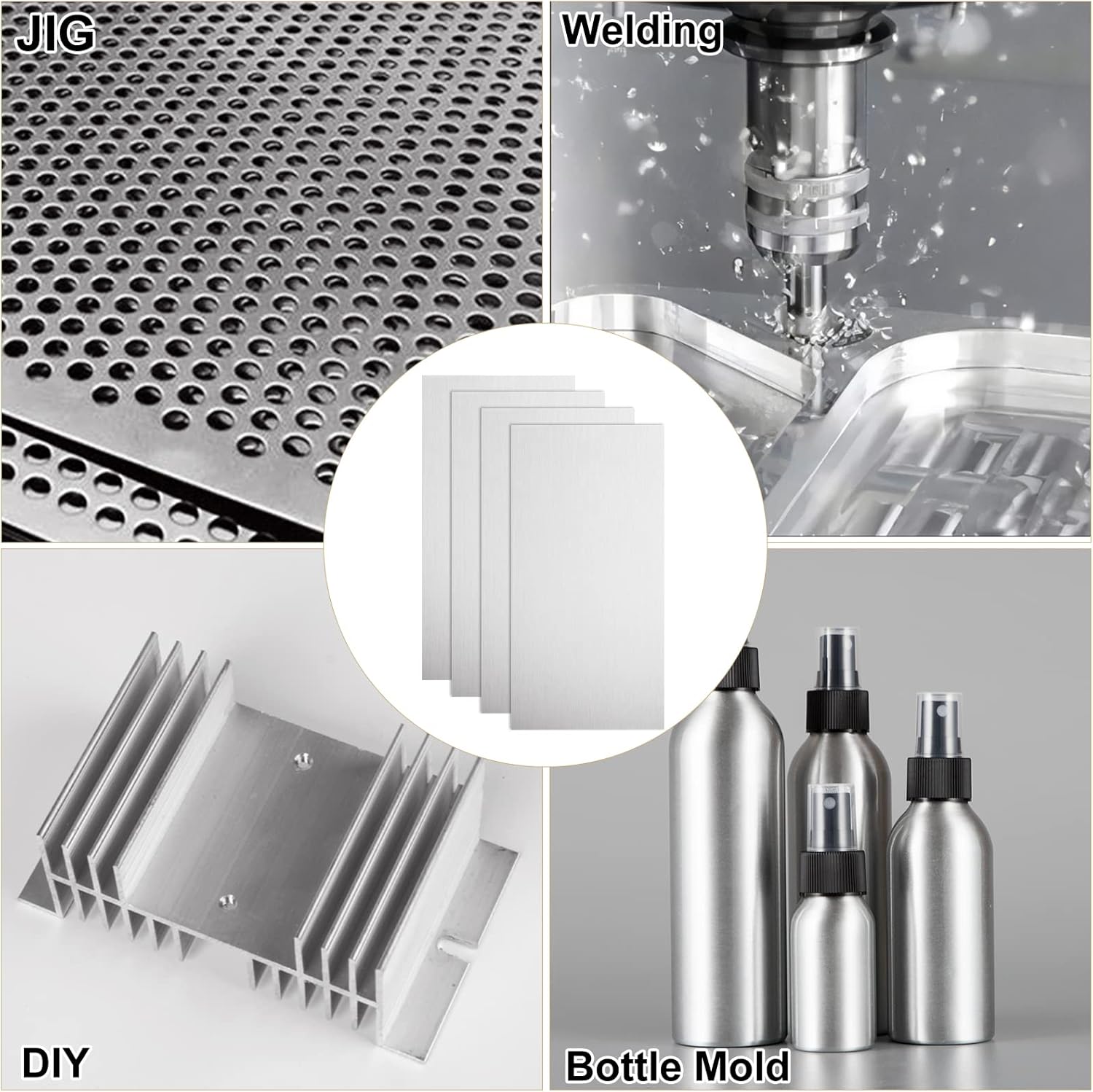 Cupones de soldadura, paquete de 12 unidades 6061 T6 de chapa de aluminio de 2 x 4 x 18 pulgadas, kit de práctica de soldadura de placa de aluminio