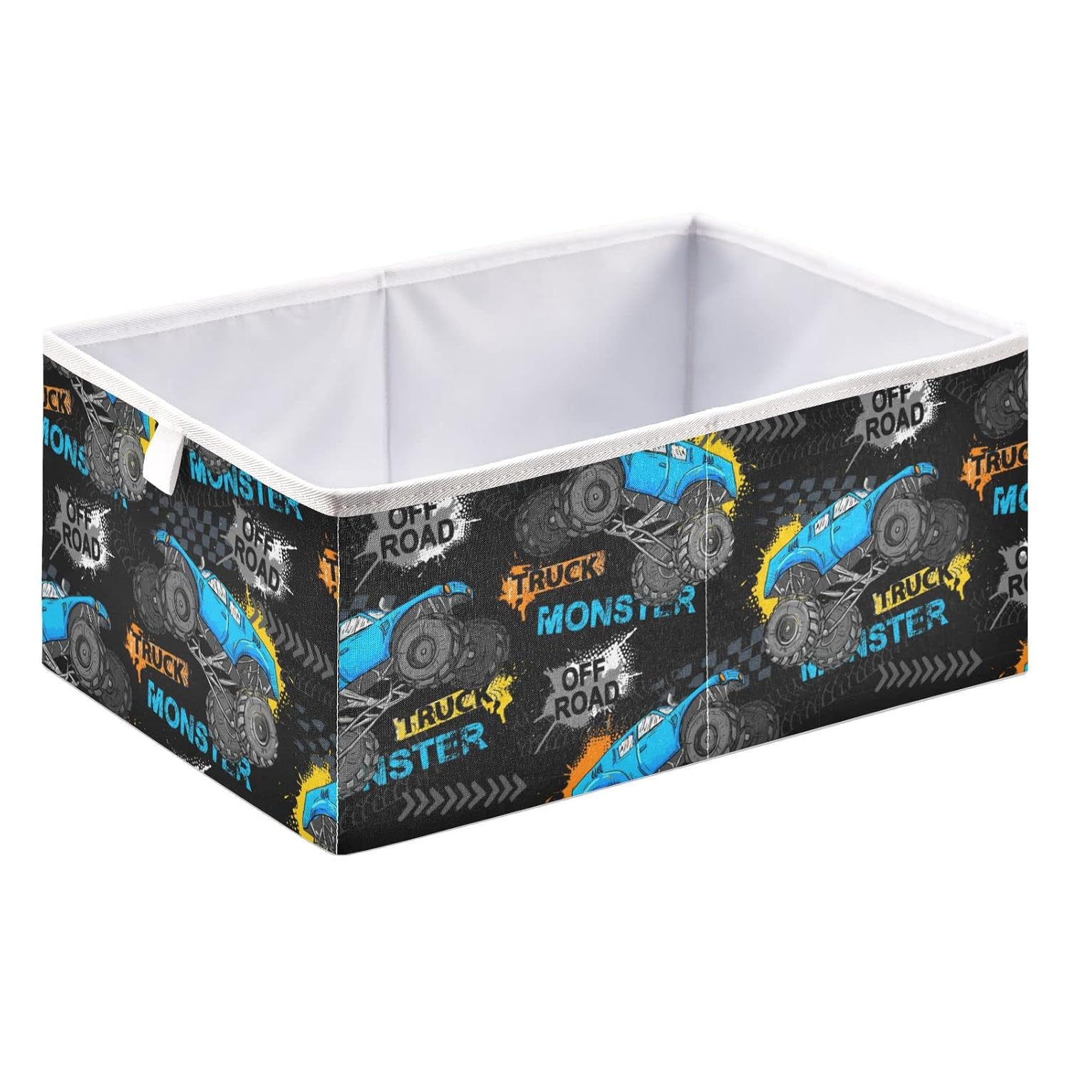 Monster Truck – Cubo de almacenamiento de neumáticos de camión, cubos de almacenamiento plegables impermeables para cubos organizadores de cubos