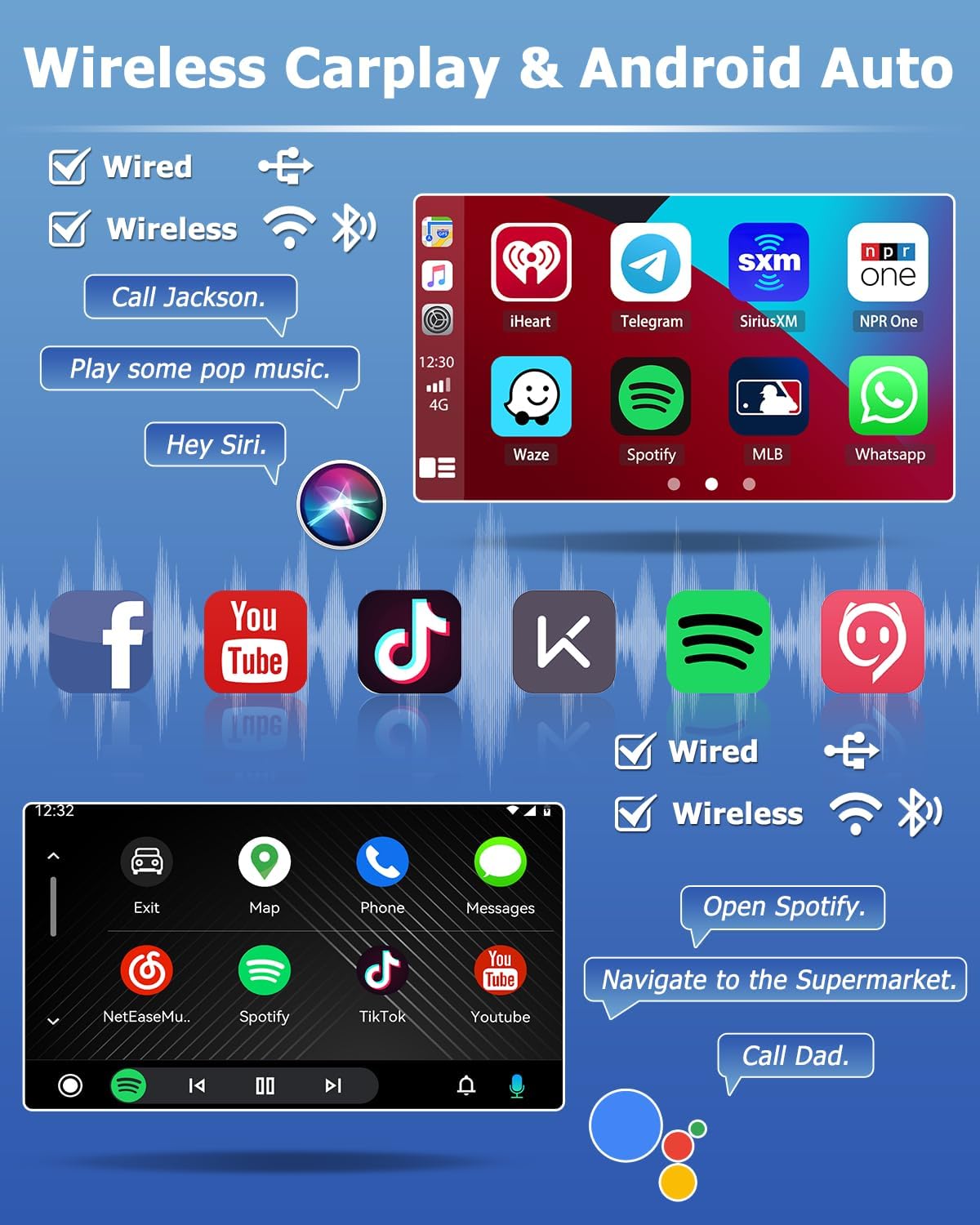 Para Subaru Outback Legacy Radio 2010-2014 con Apple Carplay Android Auto, pantalla táctil de 9 pulgadas, Android 13 estéreo para coche, Bluetooth,
