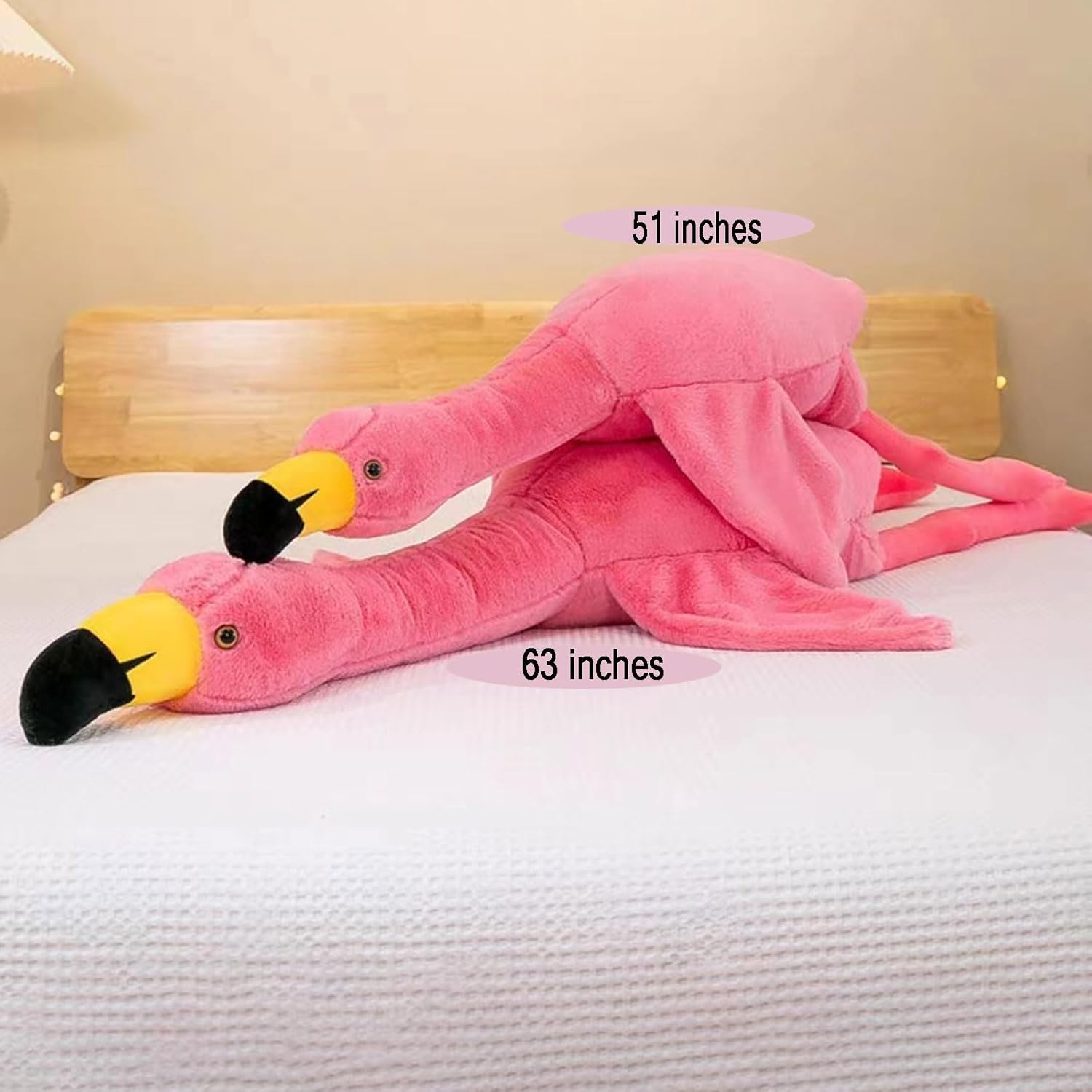 XQEYNT Almohada de peluche de flamenco de 63 pulgadas, muñeca de peluche gigante de flamenco rosa, juguetes de peluche para niños, regalos de