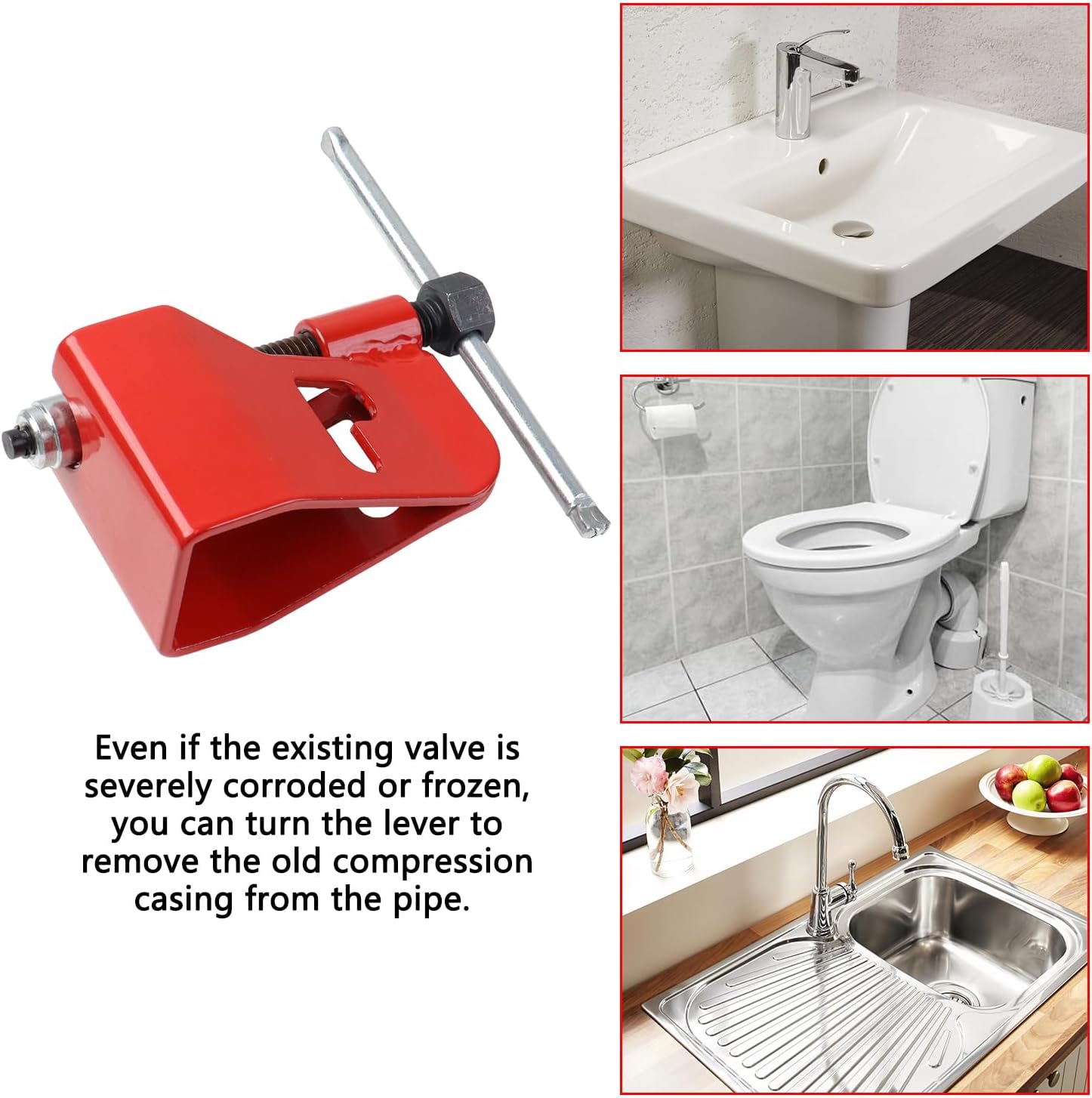 Herramienta extractor de manga de compresión para extractor de virola para manga de compresión de agua de cobre de 12 pulgada, tubo de cobre de 12
