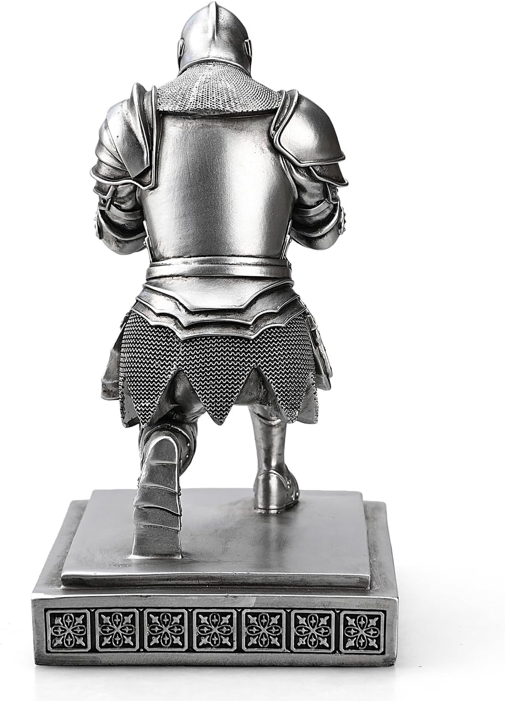 Soporte medieval blindado de caballero guerrero organizador de escritorio y accesorios, soporte de resina para lápices, pisapapeles como regalo con