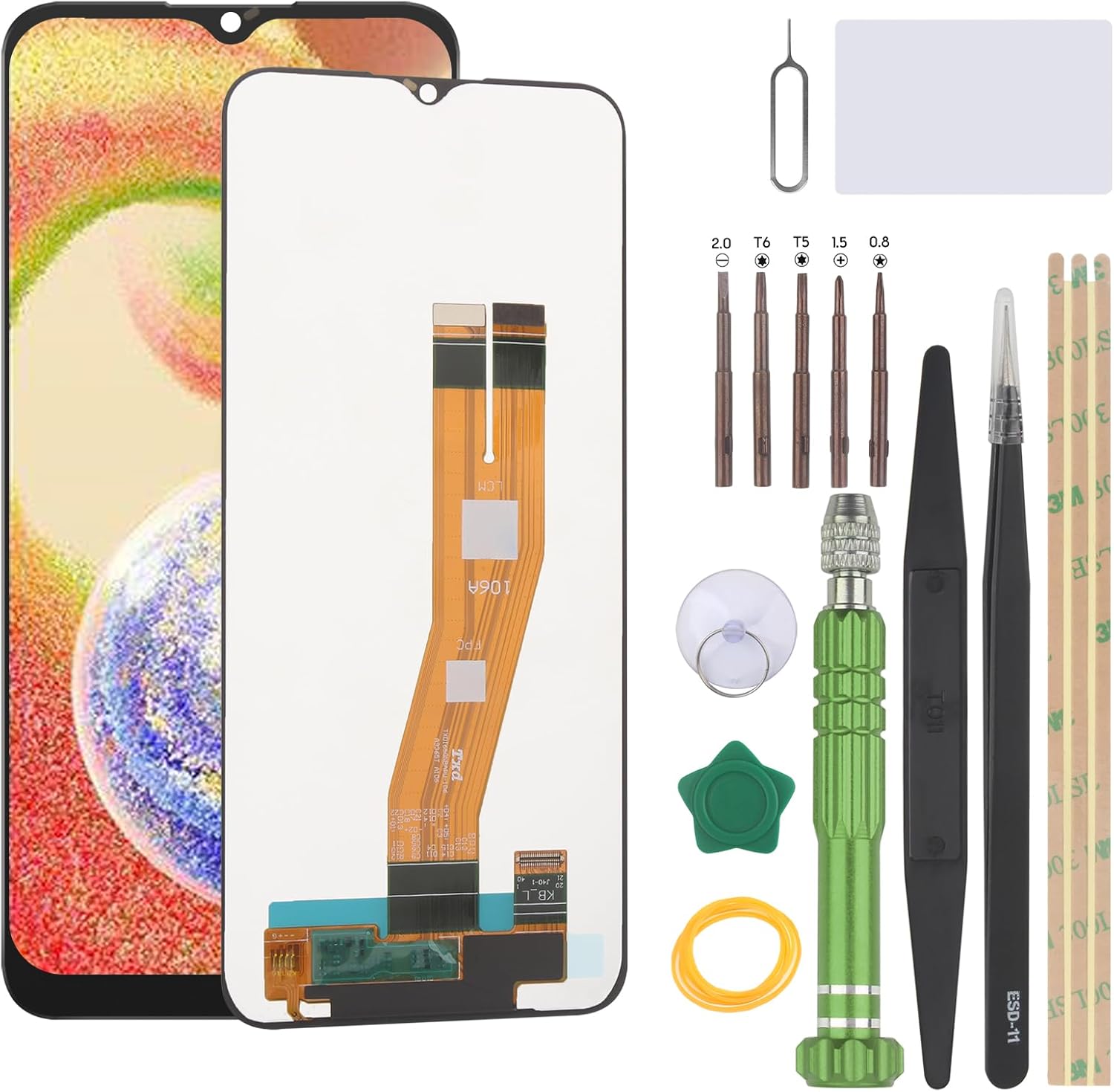 Pantalla para Samsung Galaxy A04E Pantalla LCD Reemplazo para A04E A042F A042M A042FDS Pantalla Táctil Digitalizador Asamblea